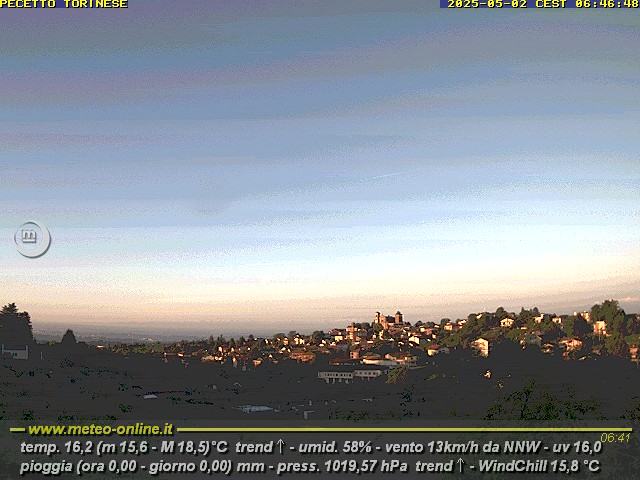immagine della webcam nei dintorni di Nichelino: webcam Pecetto Torinese