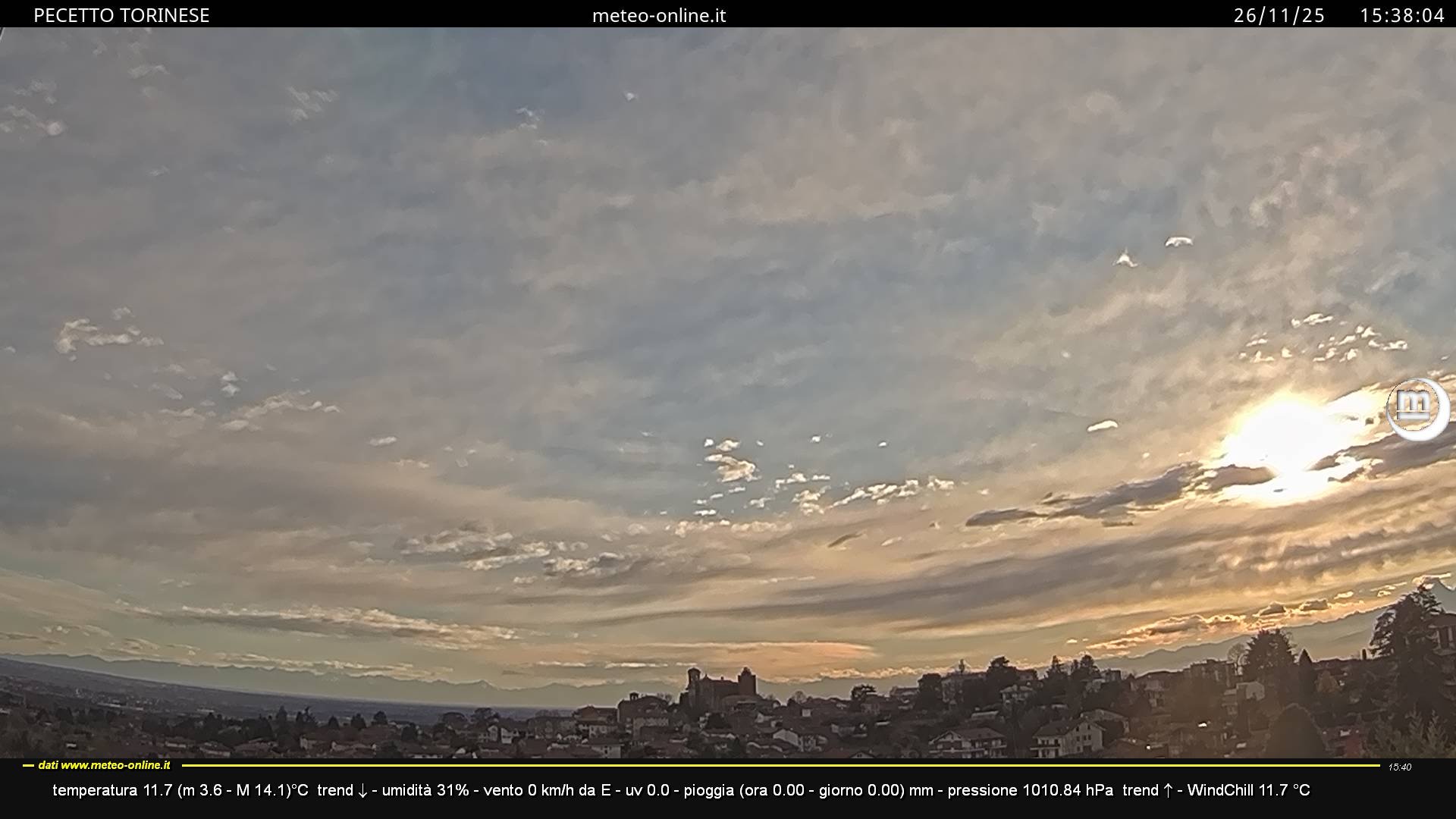 immagine della webcam nei dintorni di Piossasco: webcam Pecetto Torinese