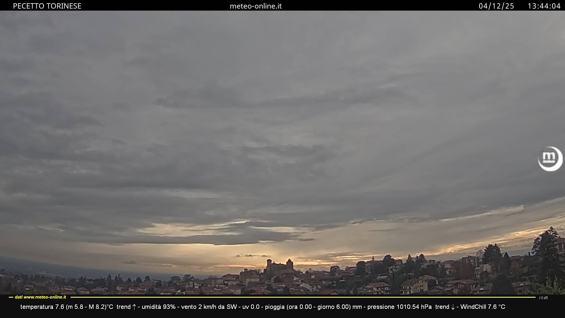 immagine della webcam nei dintorni di Buttigliera d'Asti: webcam Pecetto Torinese