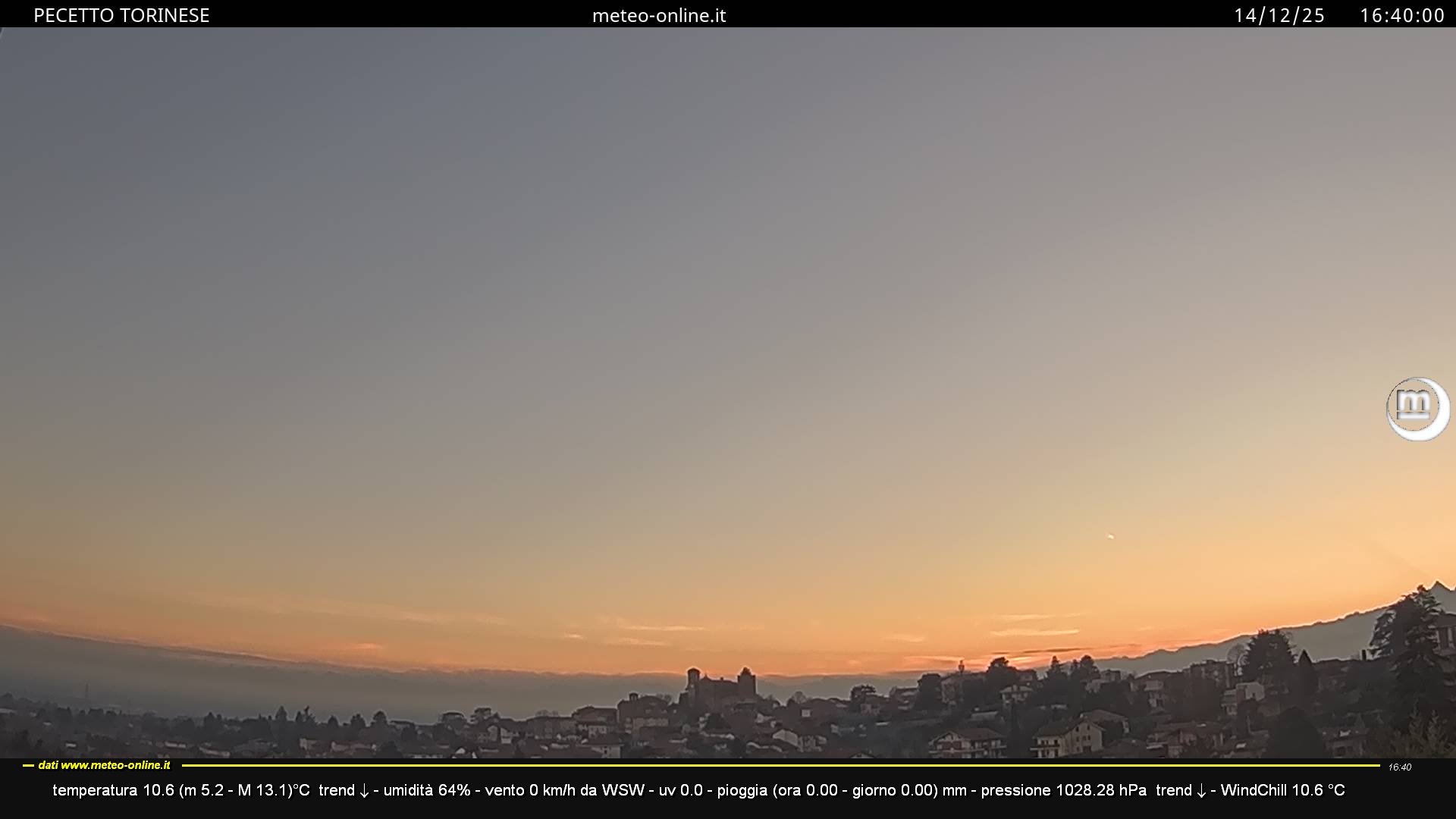 immagine della webcam nei dintorni di Torino Caselle: webcam Pecetto Torinese