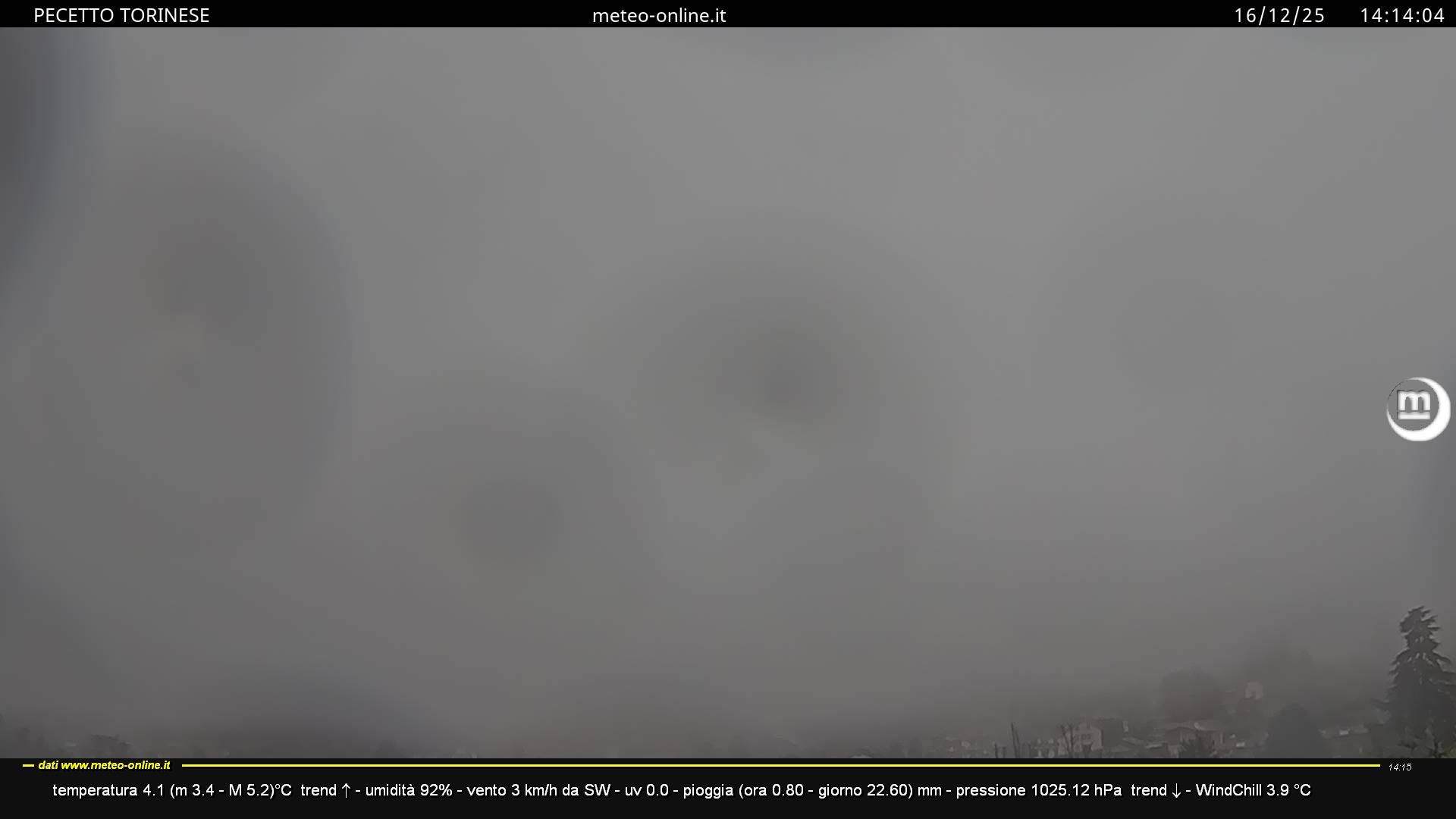 immagine della webcam nei dintorni di Castelnuovo Don Bosco: webcam Pecetto Torinese