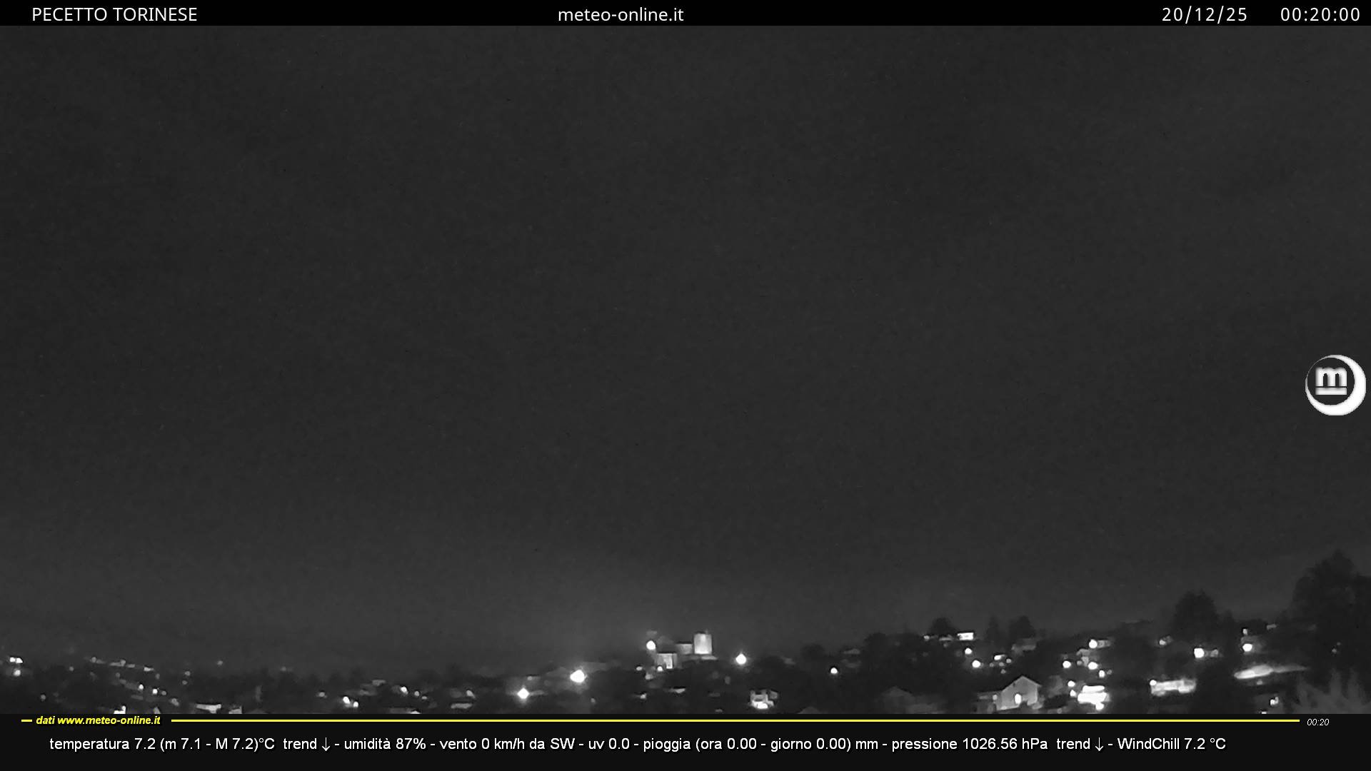 immagine della webcam nei dintorni di Torino Bric della Croce: webcam Pecetto Torinese