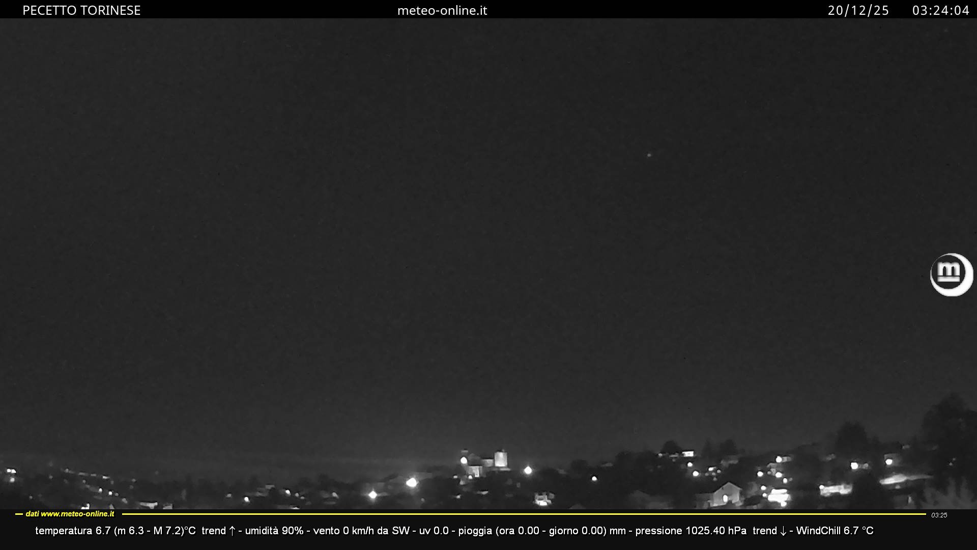 immagine della webcam nei dintorni di Piossasco: webcam Pecetto Torinese