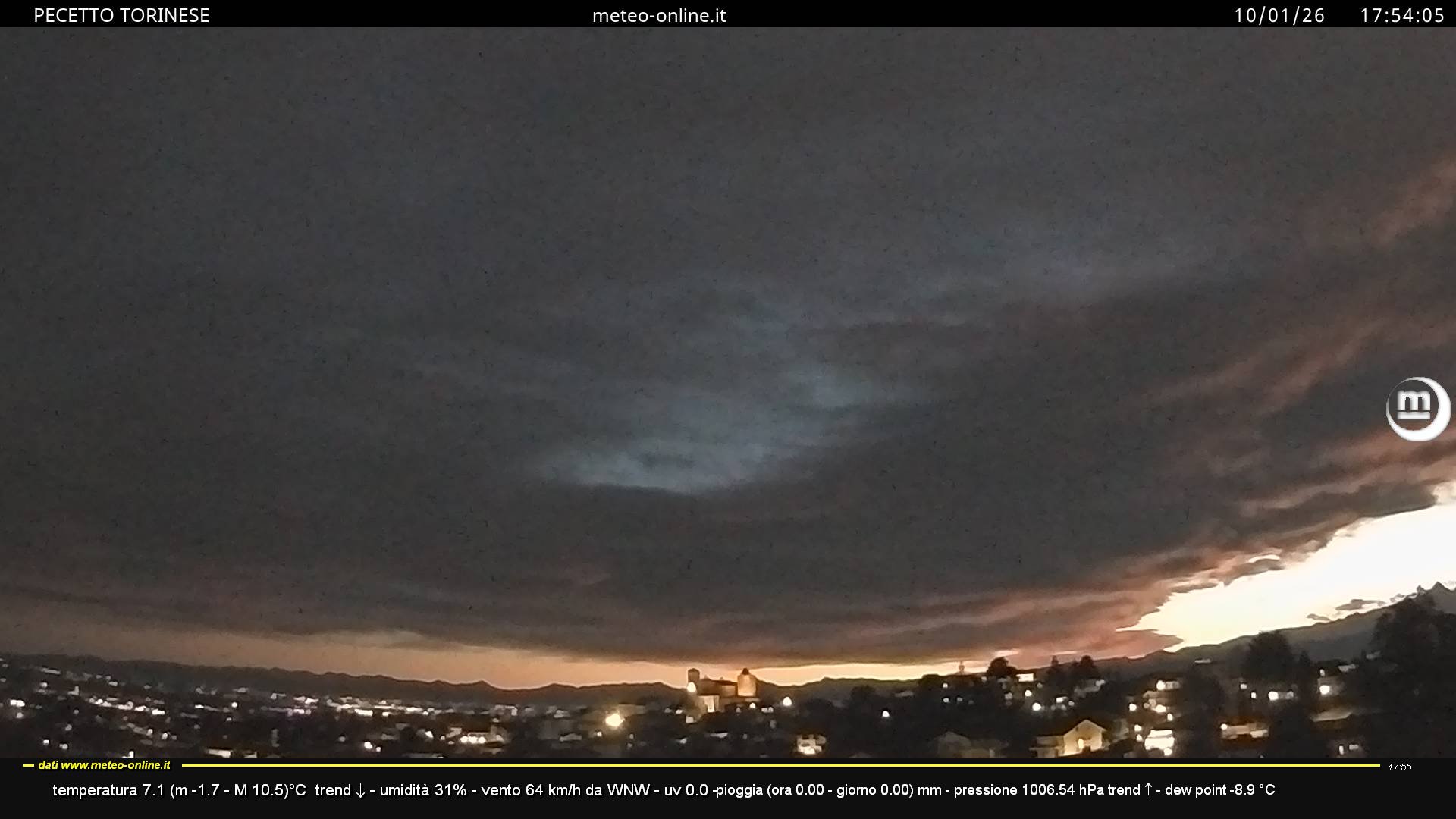 immagine della webcam nei dintorni di Milano Piemonte: webcam Pecetto Torinese