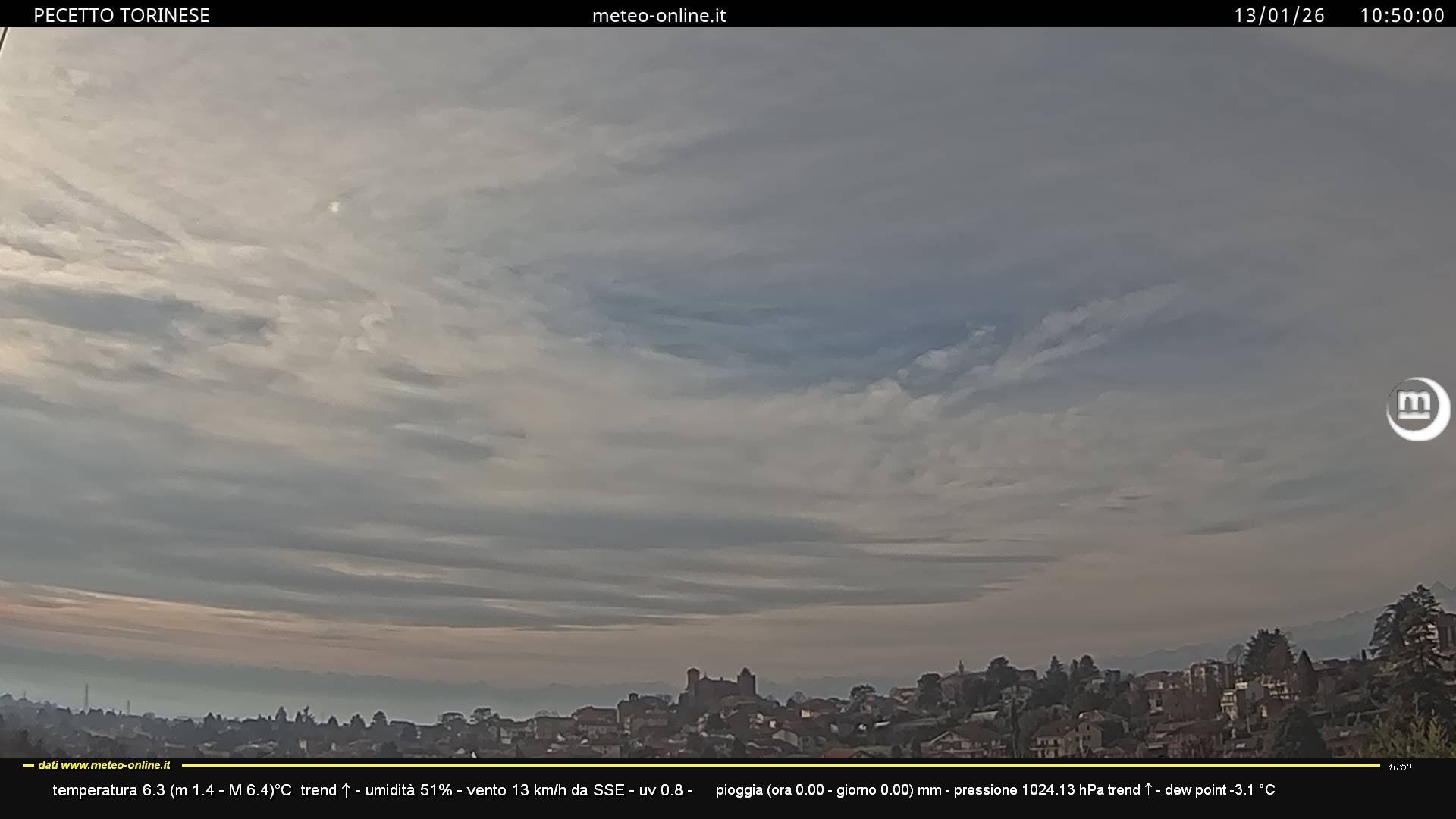 immagine della webcam nei dintorni di Torino: webcam Pecetto Torinese