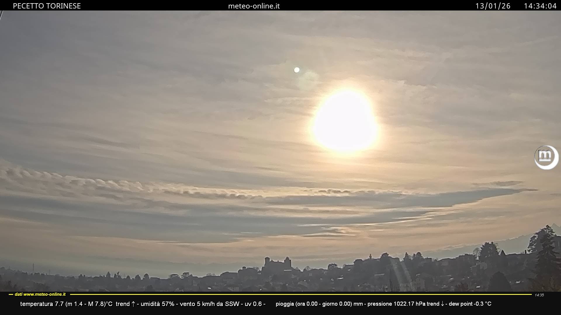 immagine della webcam nei dintorni di Grugliasco: webcam Pecetto Torinese