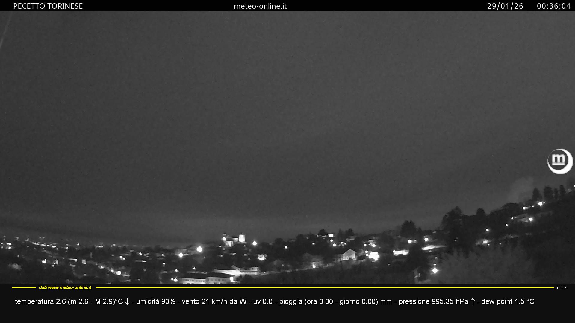 immagine della webcam nei dintorni di Torino Caselle: webcam Pecetto Torinese