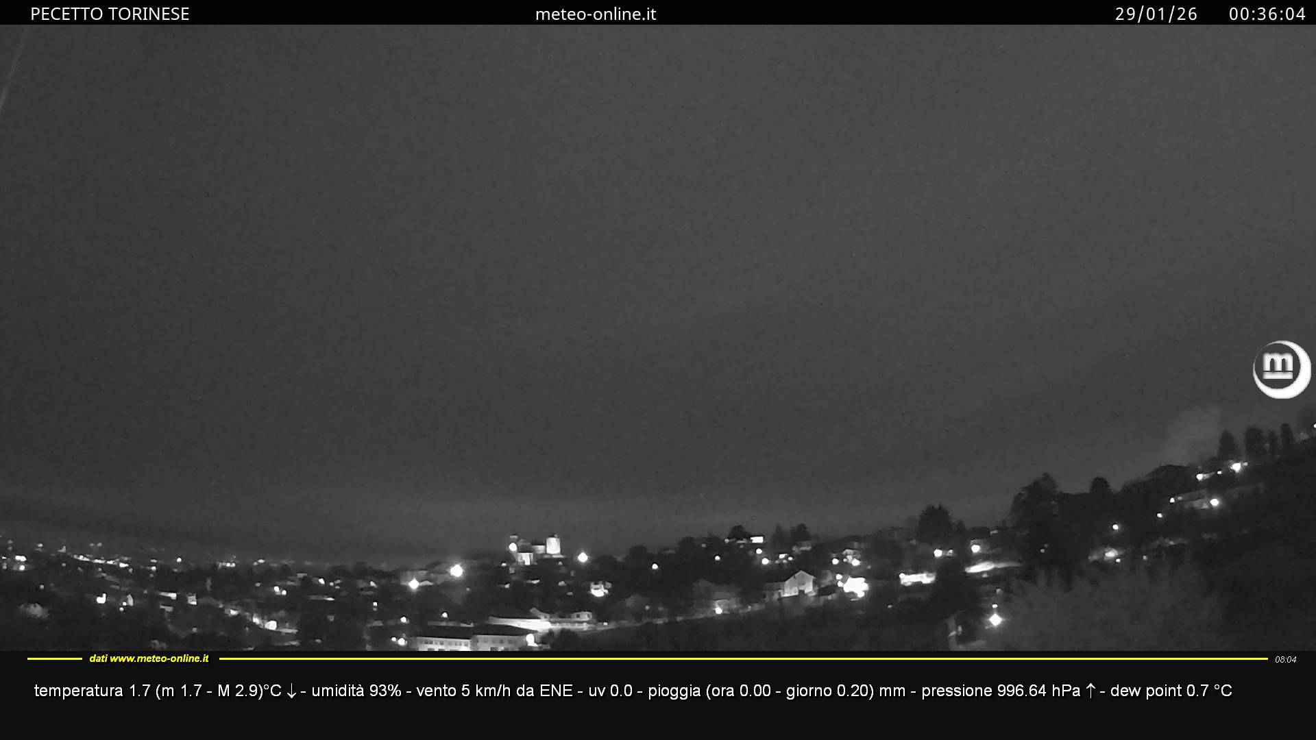 immagine della webcam nei dintorni di Cerreto d'Asti: webcam Pecetto Torinese