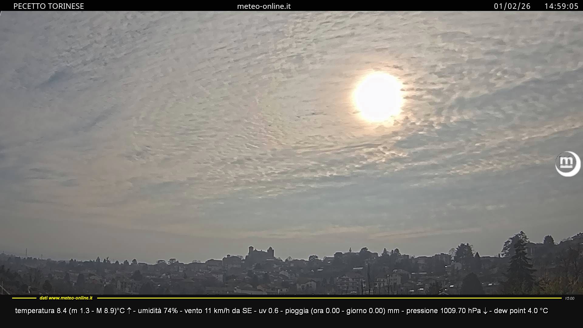 immagine della webcam nei dintorni di Rivalba: webcam Pecetto Torinese