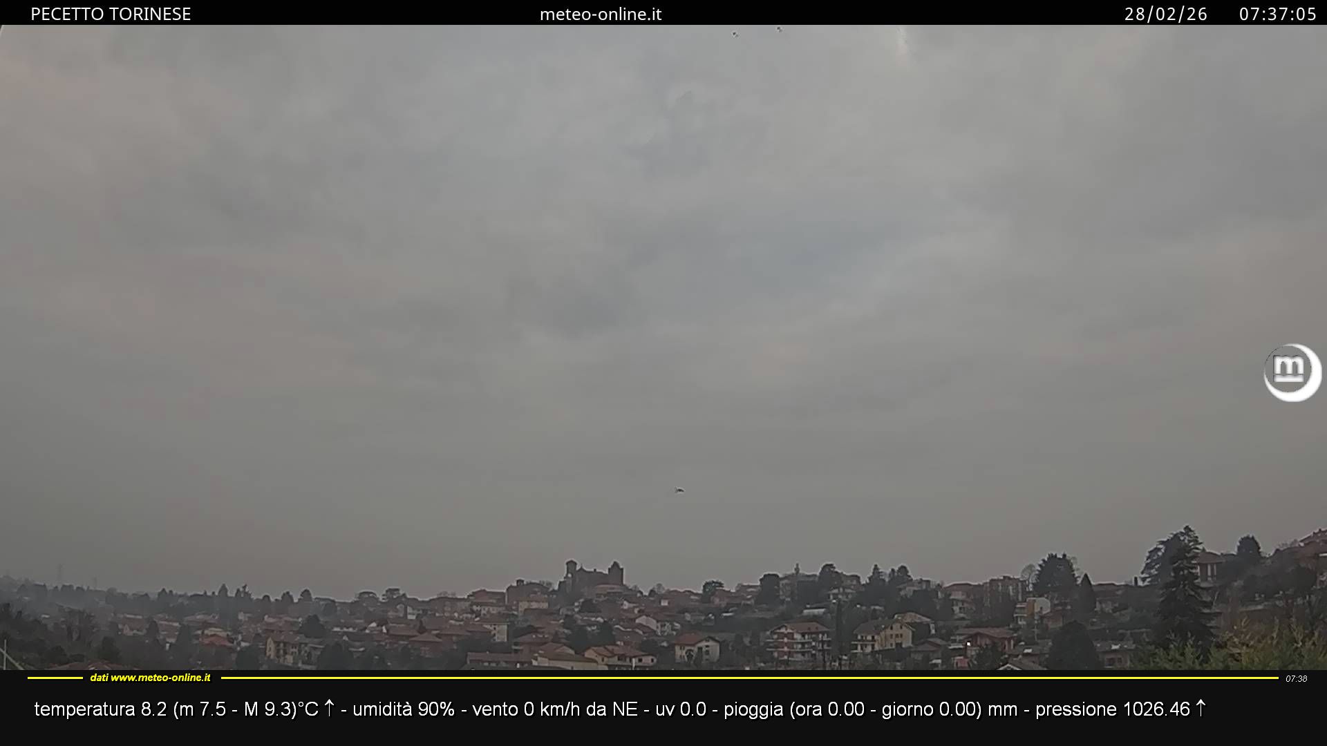 immagine della webcam nei dintorni di Grugliasco: webcam Pecetto Torinese