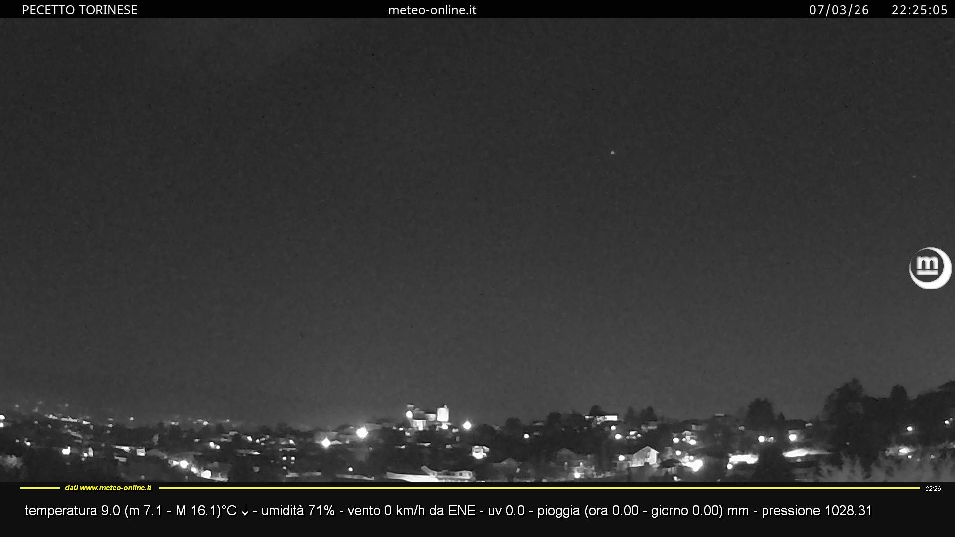 immagine della webcam nei dintorni di Caselle Torinese: webcam Pecetto Torinese