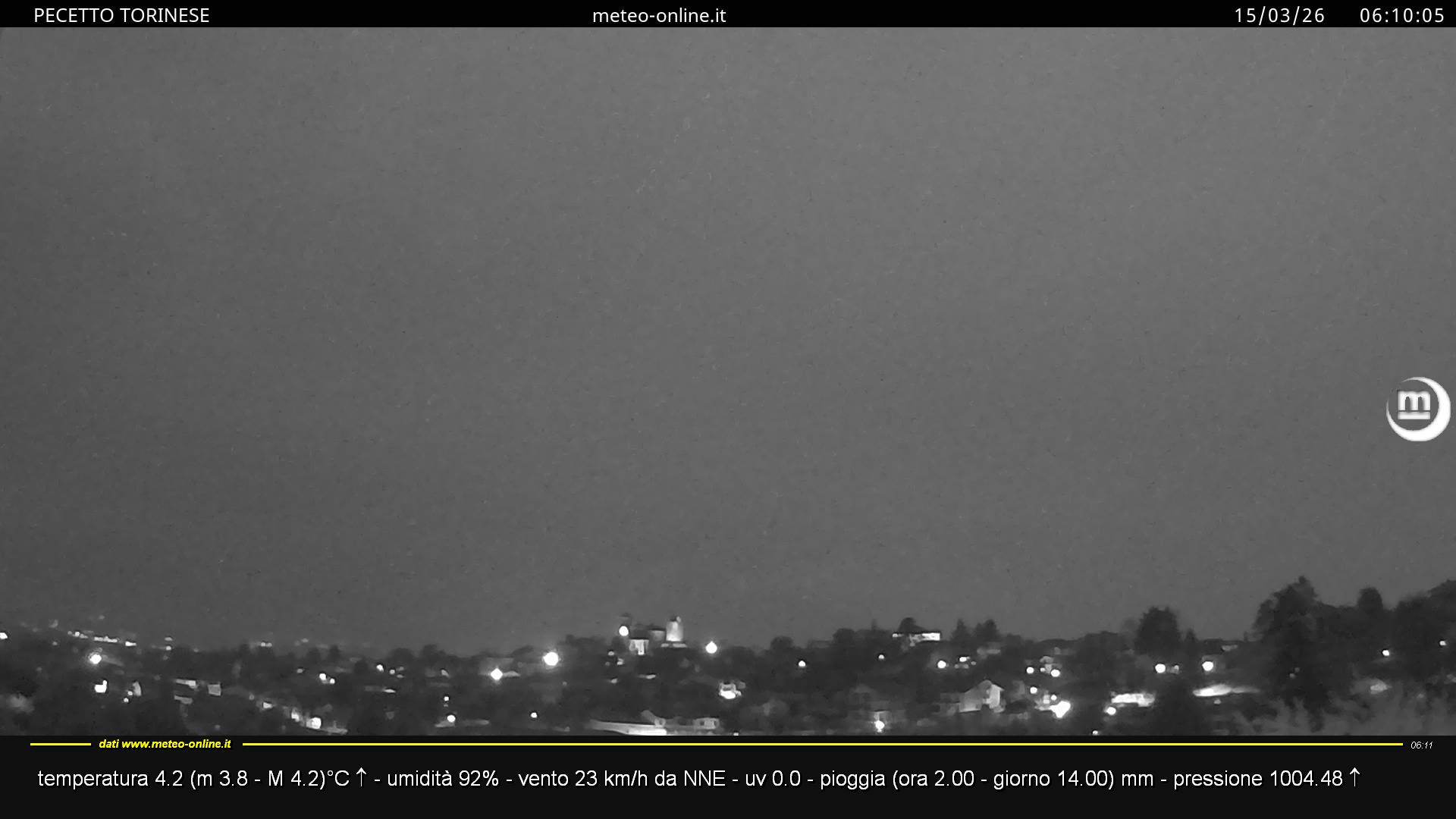 immagine della webcam nei dintorni di Torino Caselle: webcam Pecetto Torinese