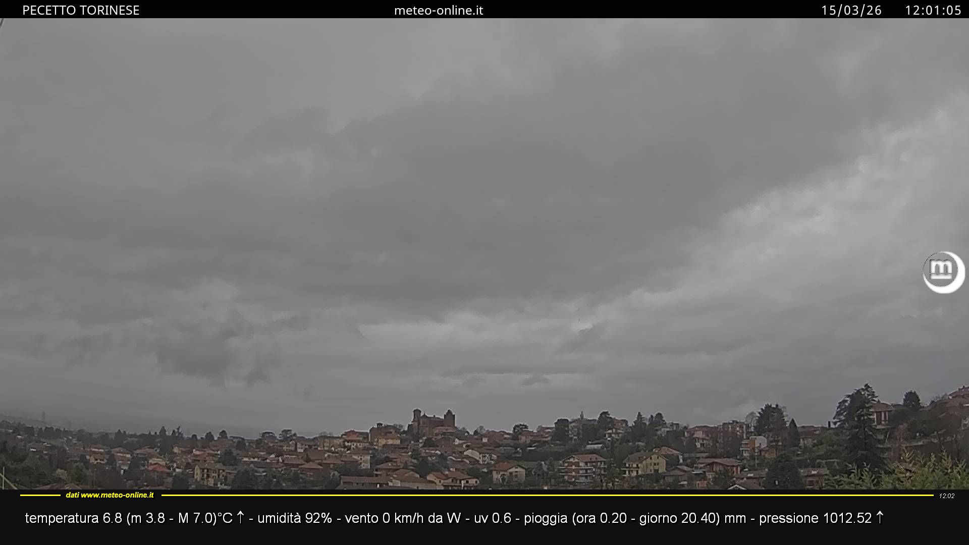 immagine della webcam nei dintorni di Carmagnola: webcam Pecetto Torinese
