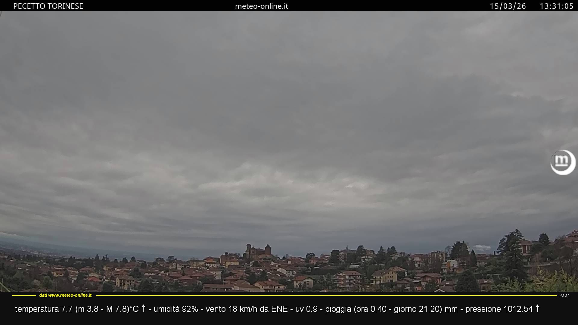 immagine della webcam nei dintorni di Buttigliera d'Asti: webcam Pecetto Torinese