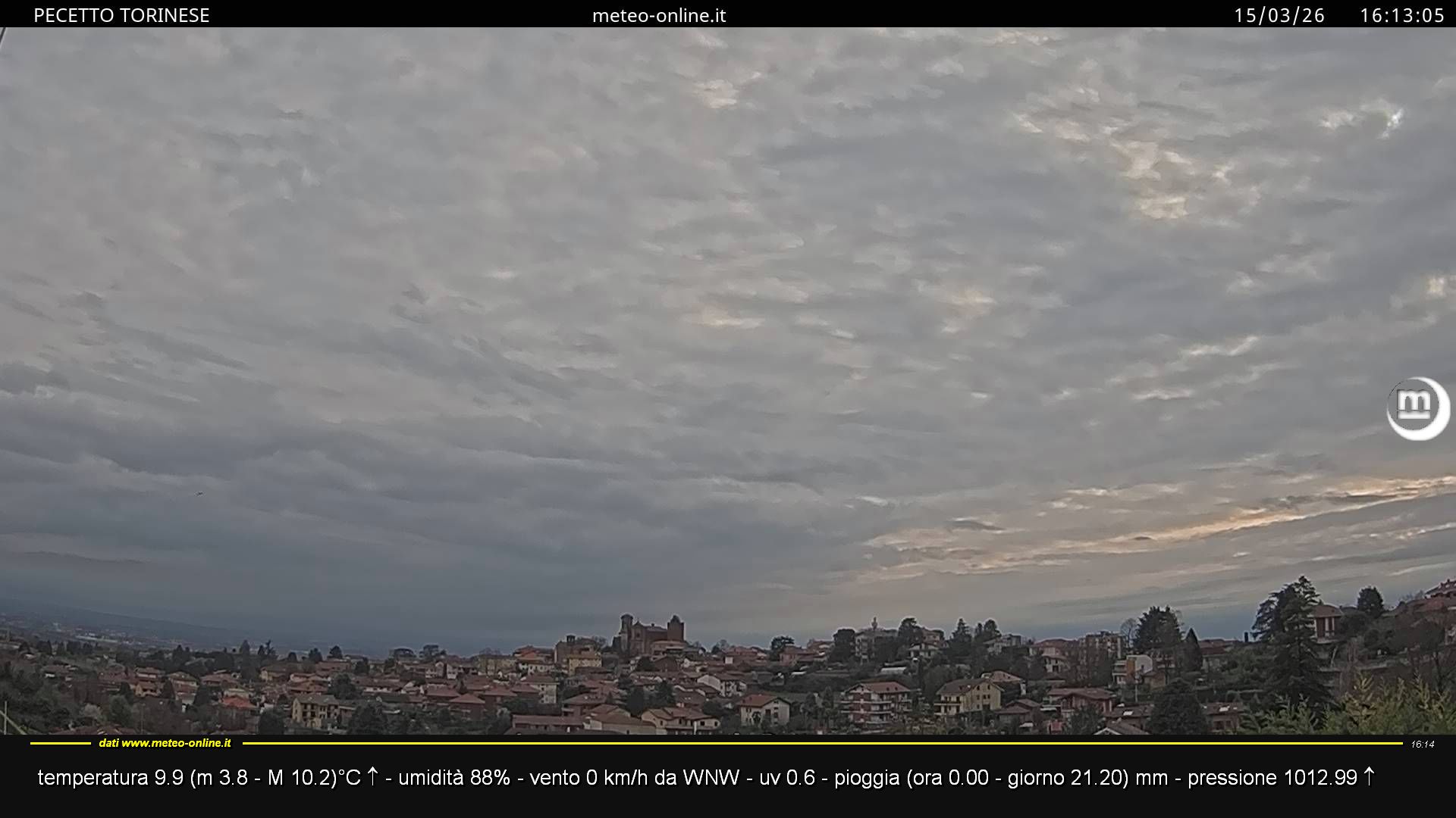 immagine della webcam nei dintorni di Baldissero Torinese: webcam Pecetto Torinese