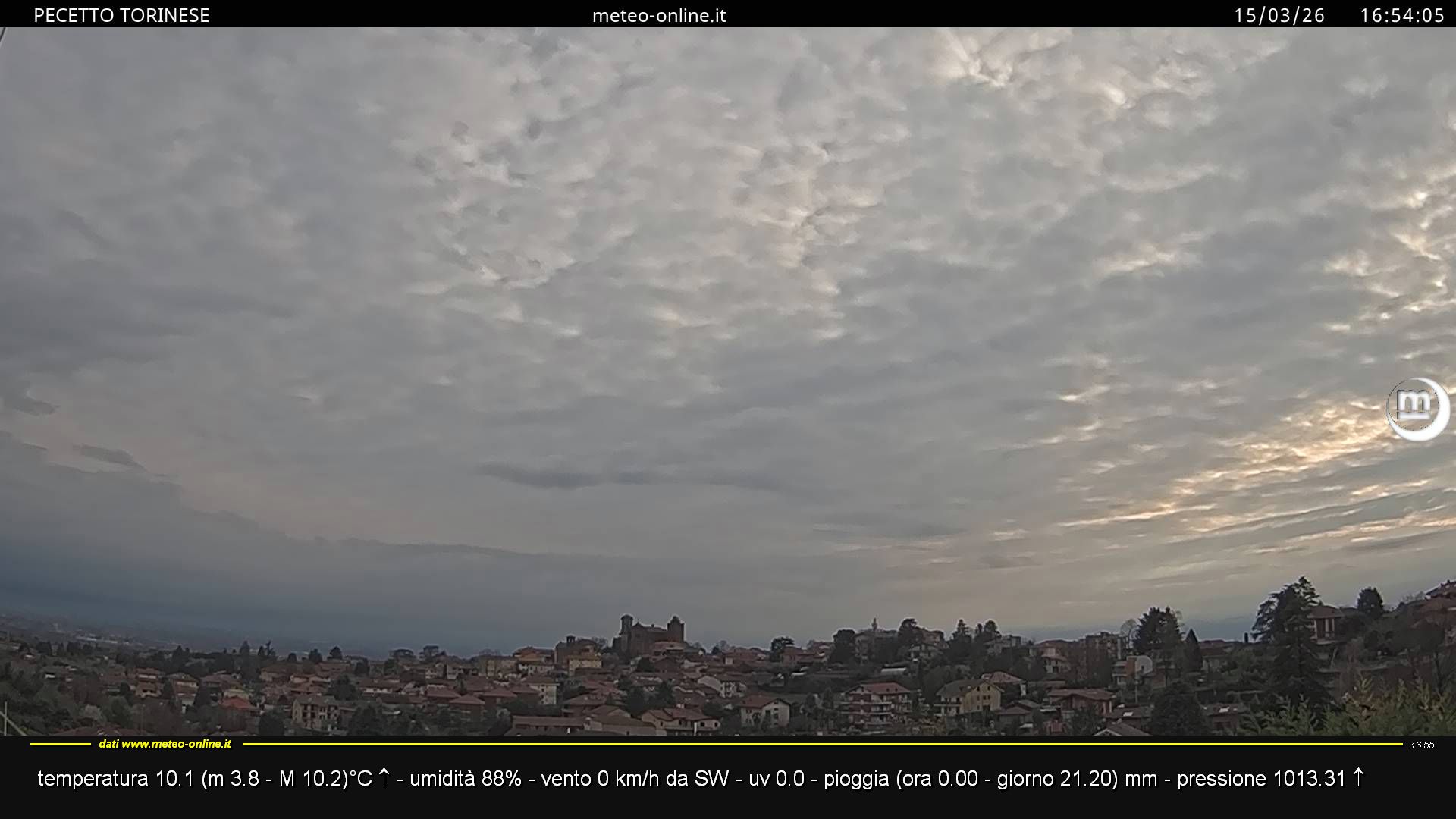 immagine della webcam nei dintorni di Buttigliera d'Asti: webcam Pecetto Torinese