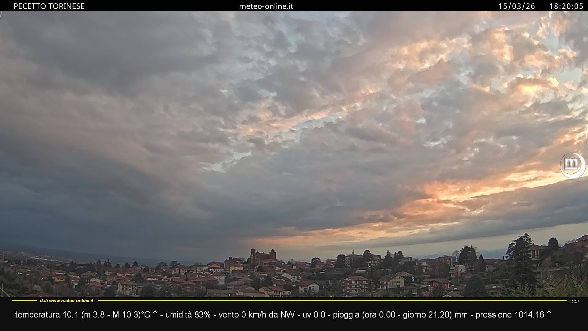immagine della webcam nei dintorni di Baldissero Torinese: webcam Pecetto Torinese