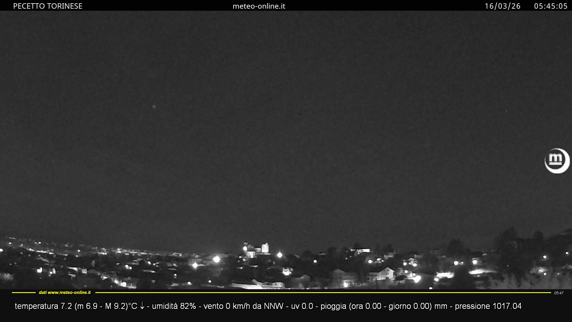 immagine della webcam nei dintorni di Piossasco: webcam Pecetto Torinese