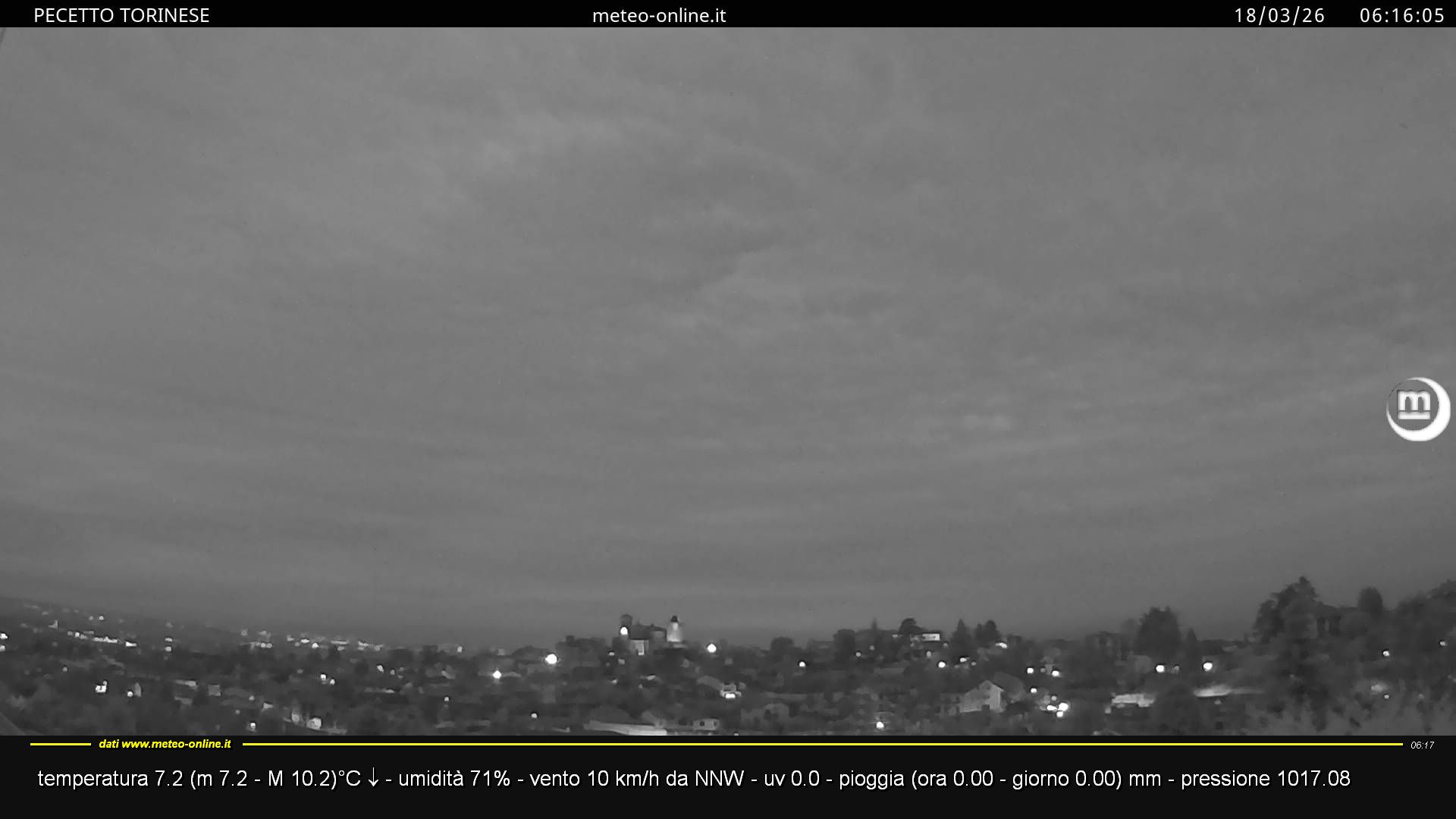 immagine della webcam nei dintorni di San Raffaele Cimena: webcam Pecetto Torinese