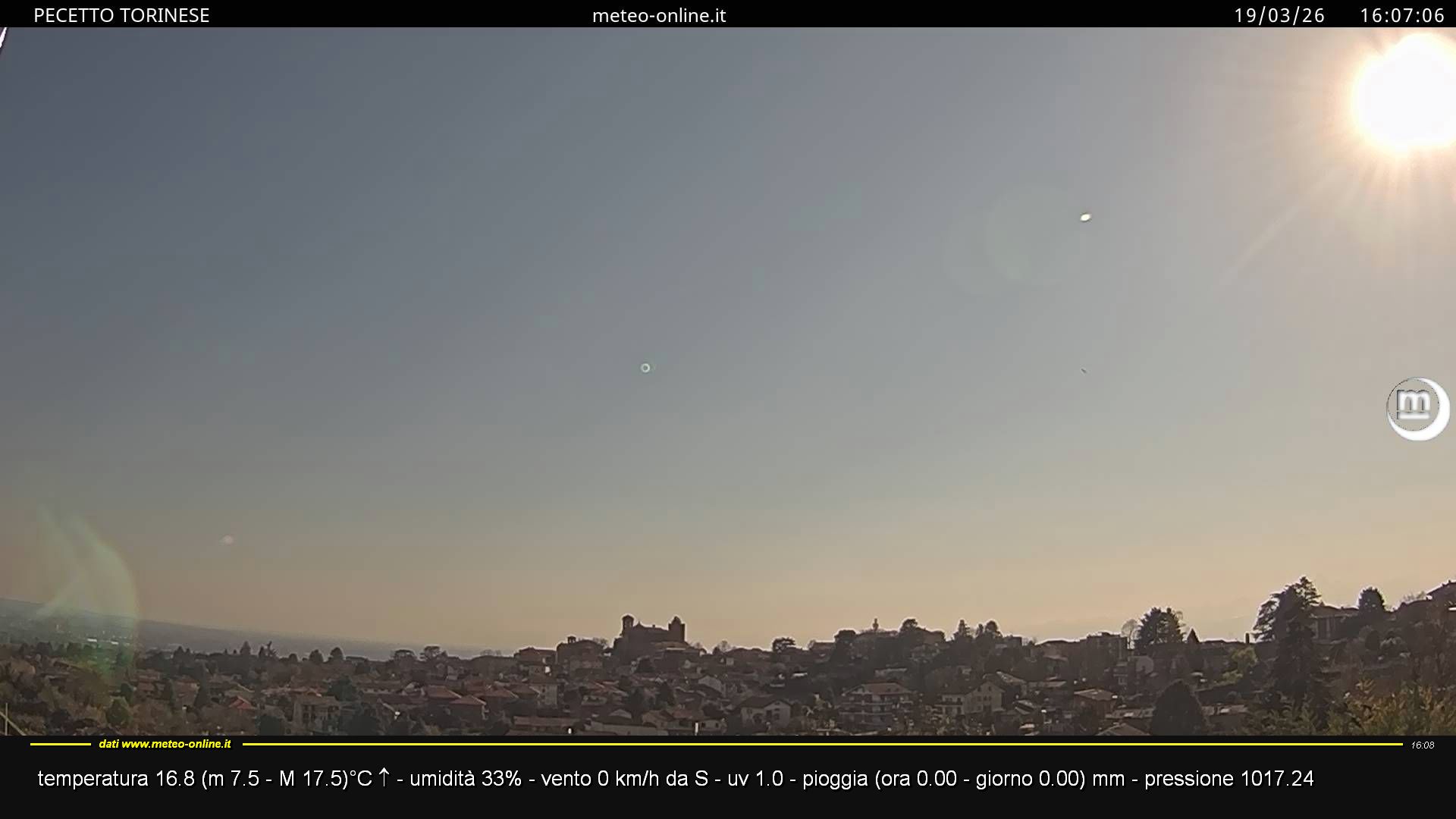 immagine della webcam nei dintorni di Nichelino: webcam Pecetto Torinese