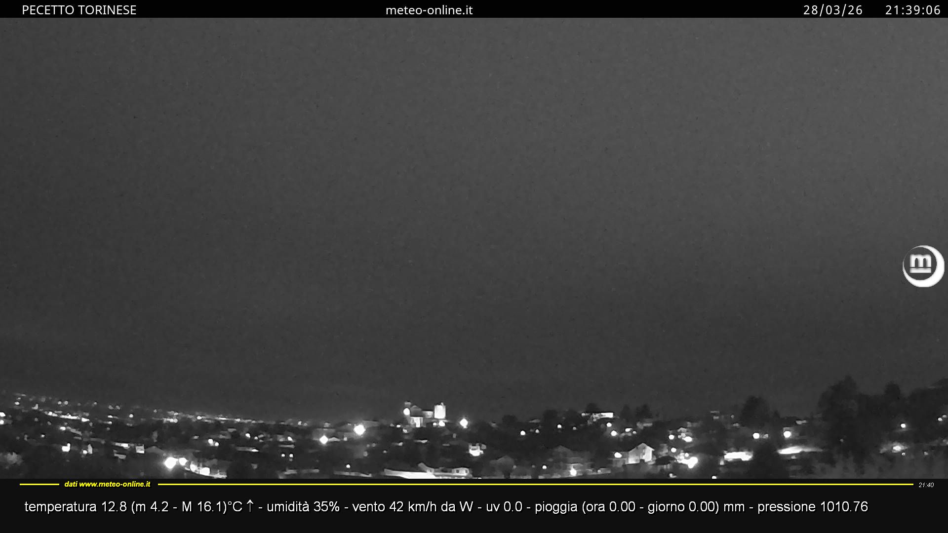 immagine della webcam nei dintorni di Carmagnola: webcam Pecetto Torinese