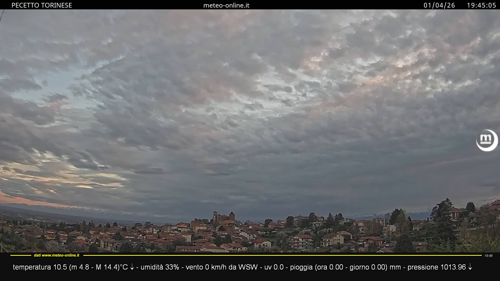 immagine della webcam nei dintorni di Torino Bric della Croce: webcam Pecetto Torinese