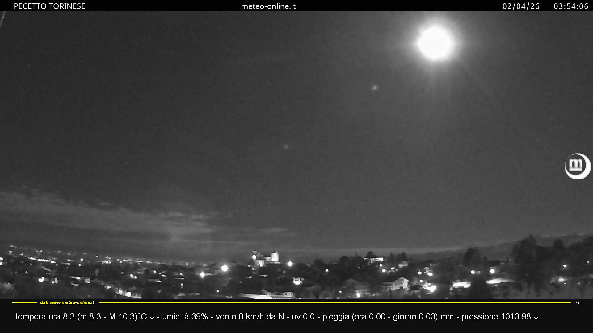 immagine della webcam nei dintorni di Torino Bric della Croce: webcam Pecetto Torinese