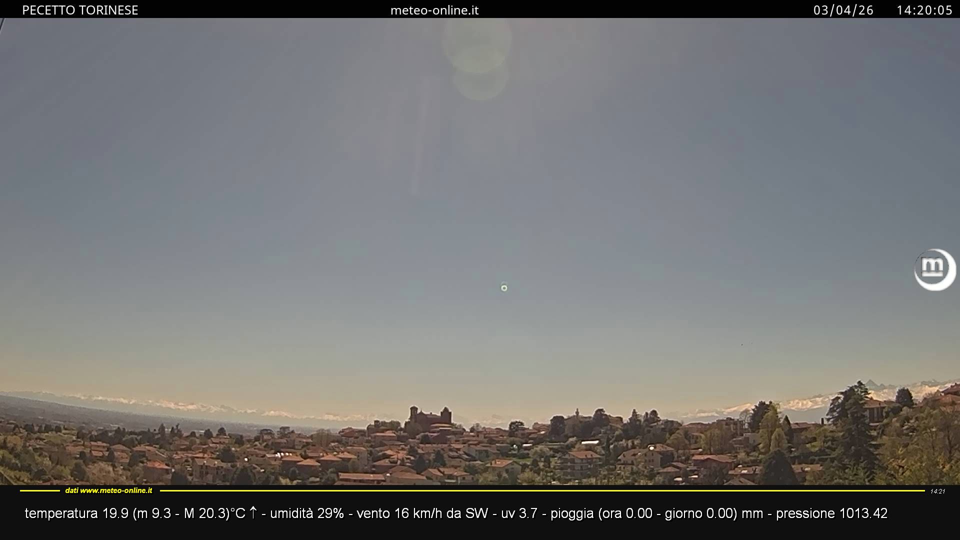 immagine della webcam nei dintorni di Torino: webcam Pecetto Torinese