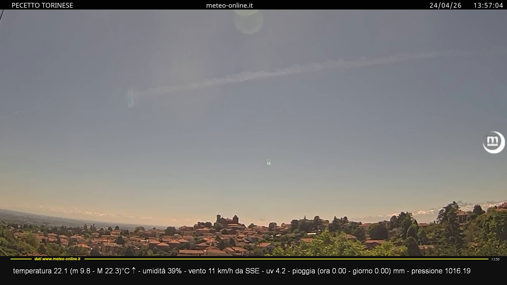 immagine della webcam nei dintorni di Torino Basilica Superga: webcam Pecetto Torinese