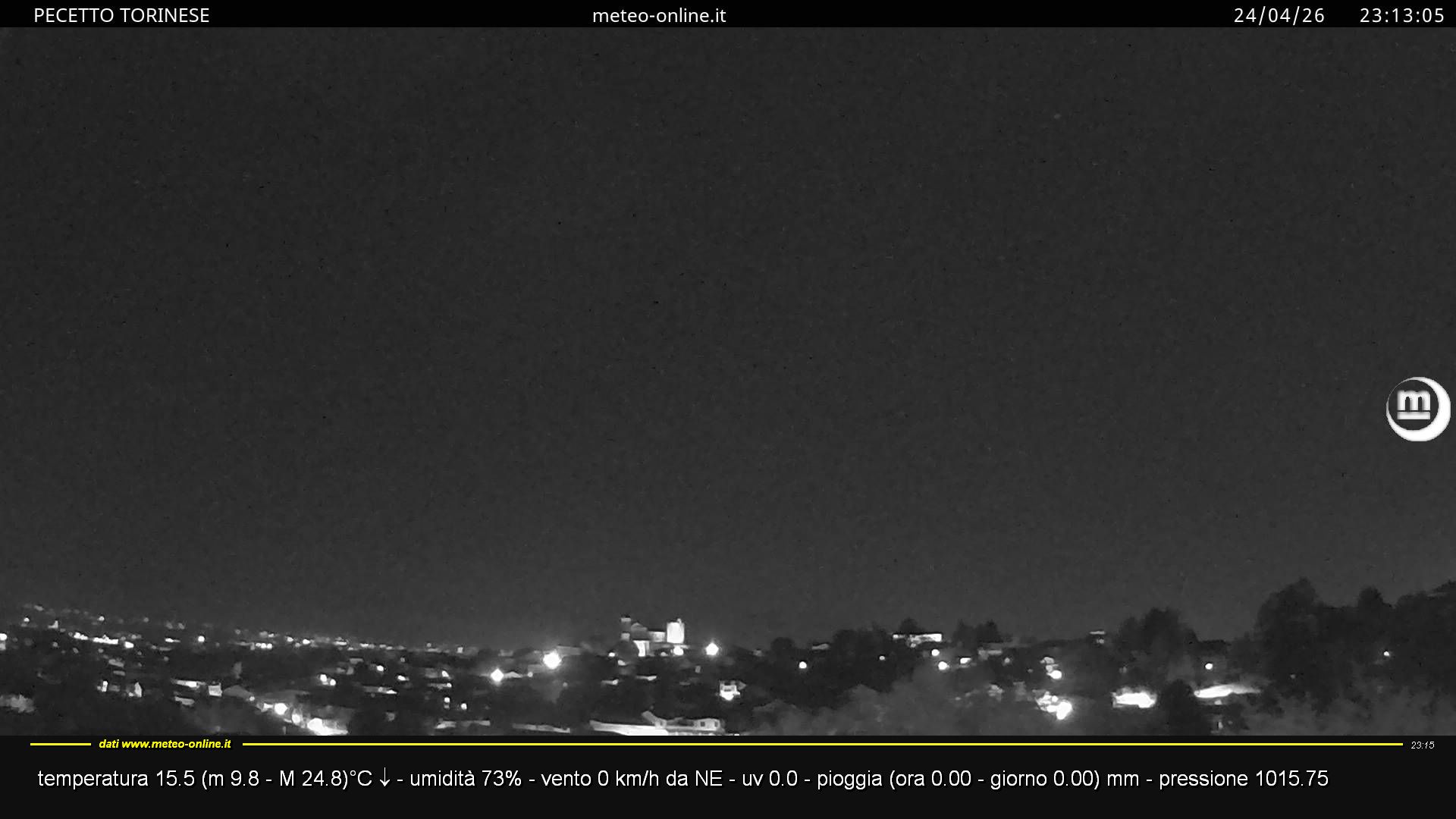 immagine della webcam nei dintorni di Torino Basilica Superga: webcam Pecetto Torinese