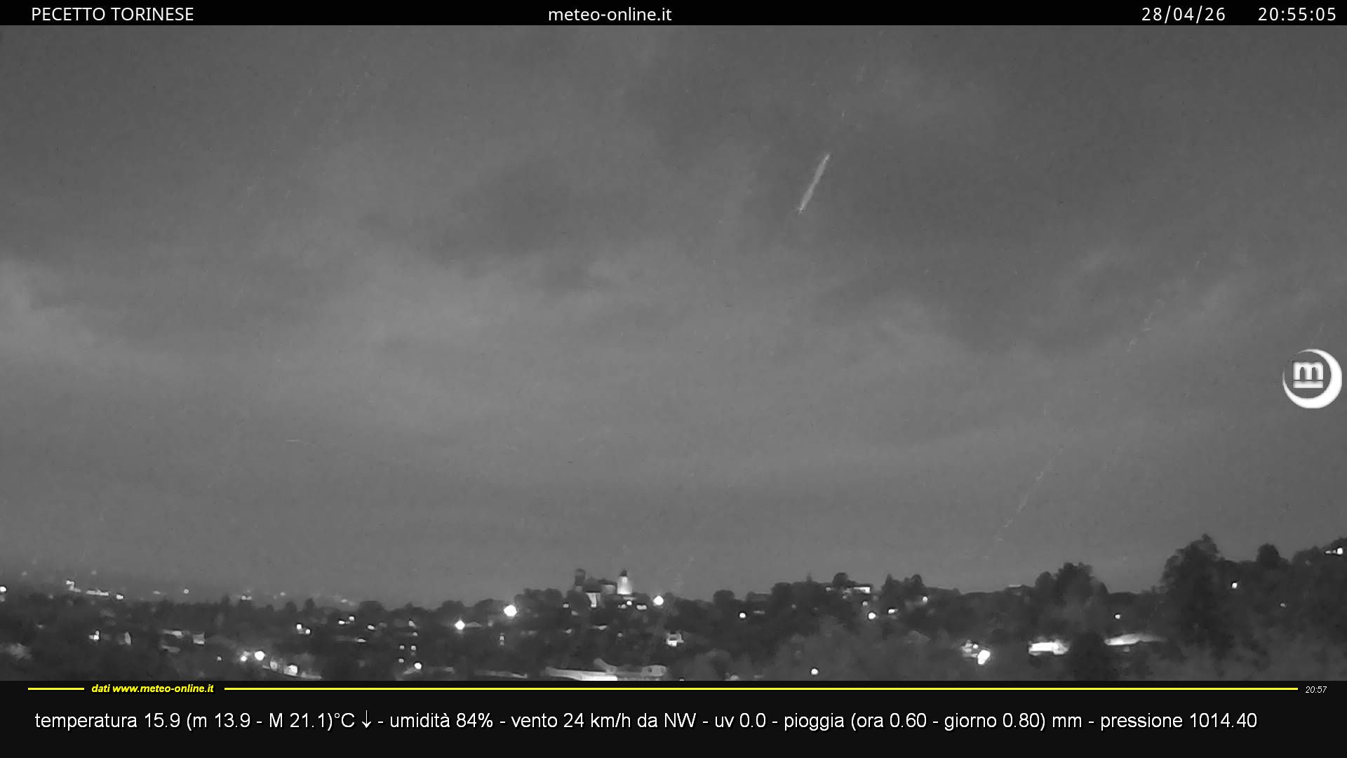 immagine della webcam nei dintorni di Caselle Torinese: webcam Pecetto Torinese