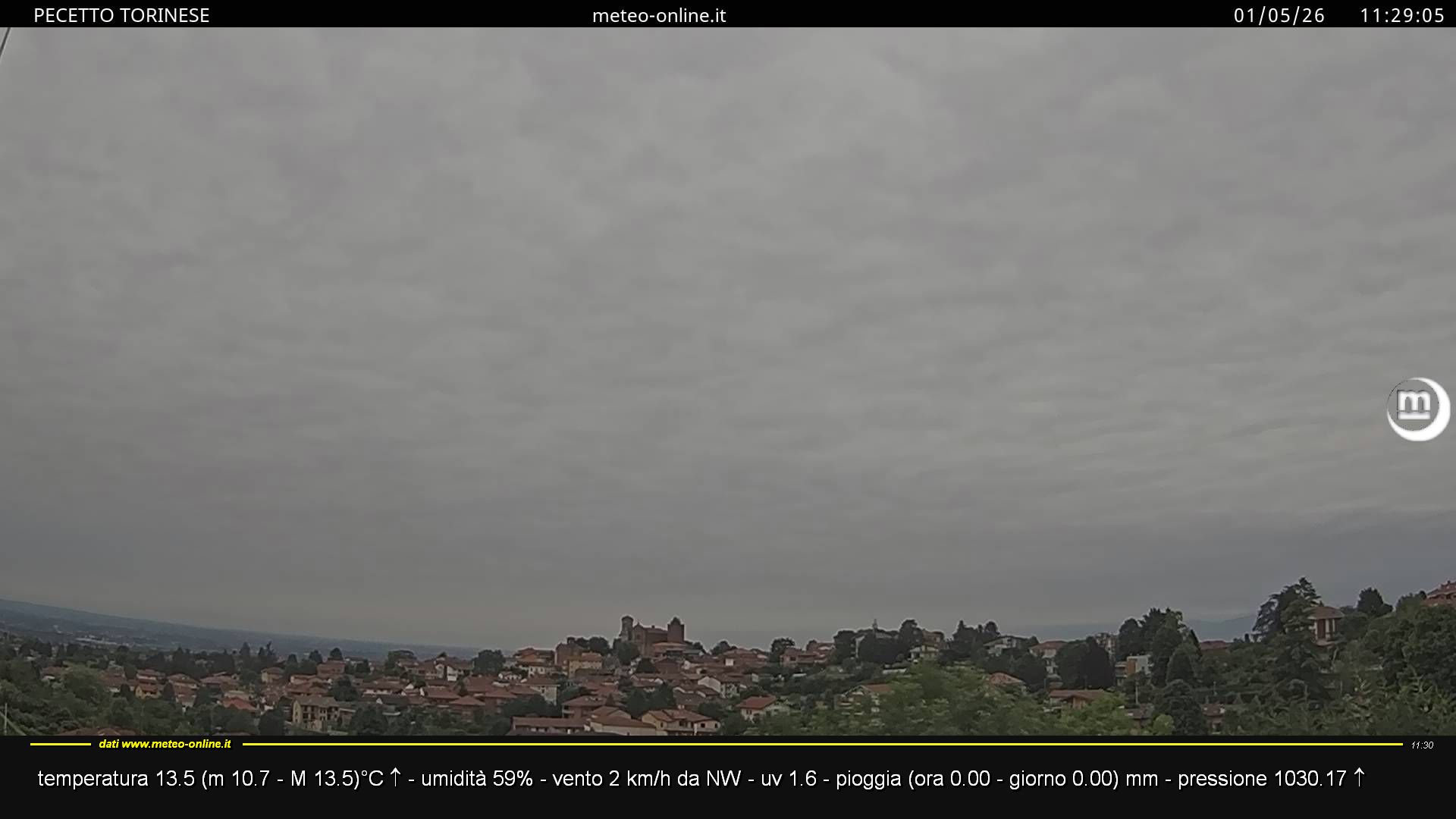 immagine della webcam nei dintorni di Buttigliera d'Asti: webcam Pecetto Torinese