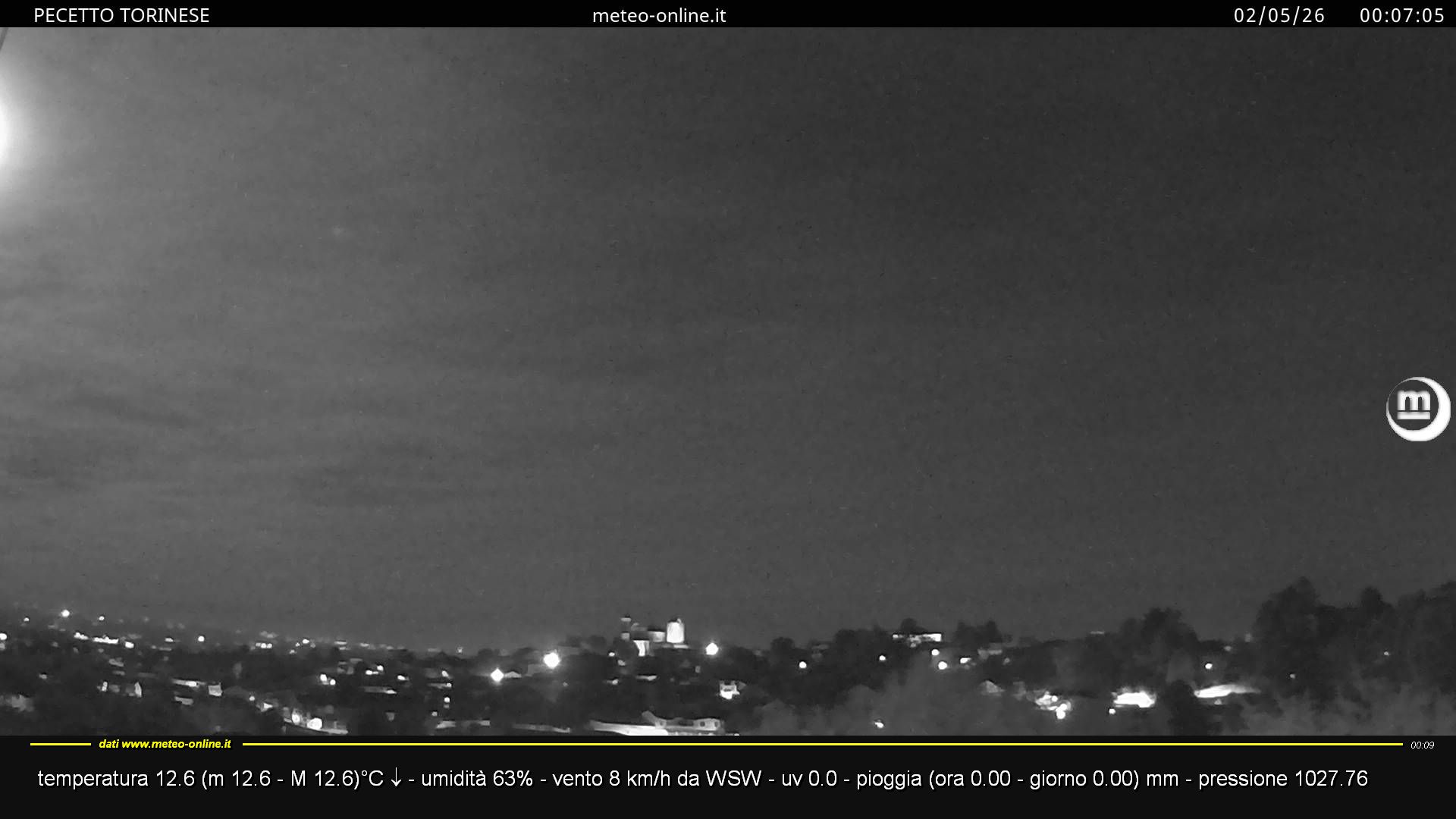immagine della webcam nei dintorni di Torino Caselle: webcam Pecetto Torinese