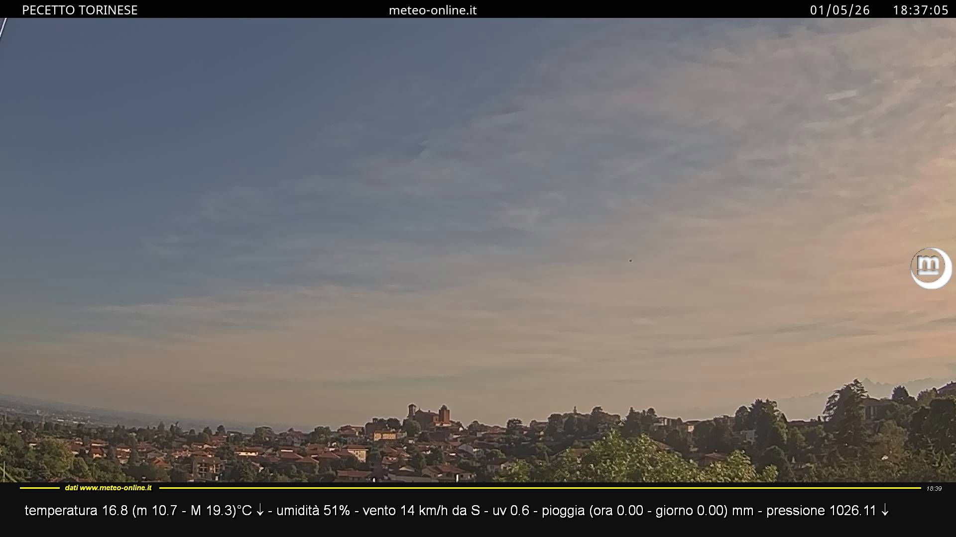 immagine della webcam nei dintorni di Piossasco: webcam Pecetto Torinese