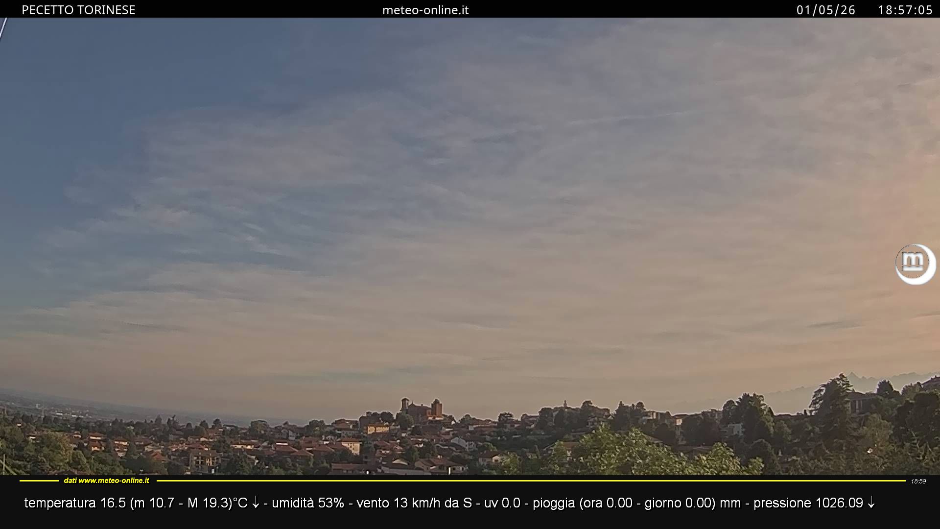 immagine della webcam nei dintorni di San Raffaele Cimena: webcam Pecetto Torinese