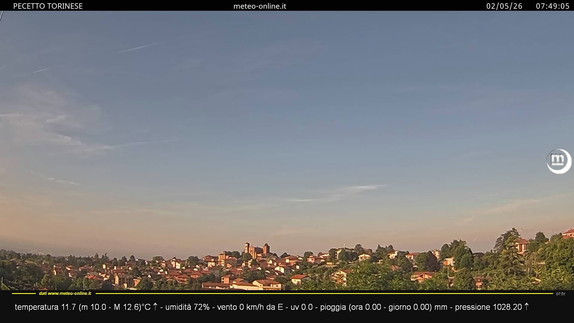 immagine della webcam nei dintorni di Torino: webcam Pecetto Torinese