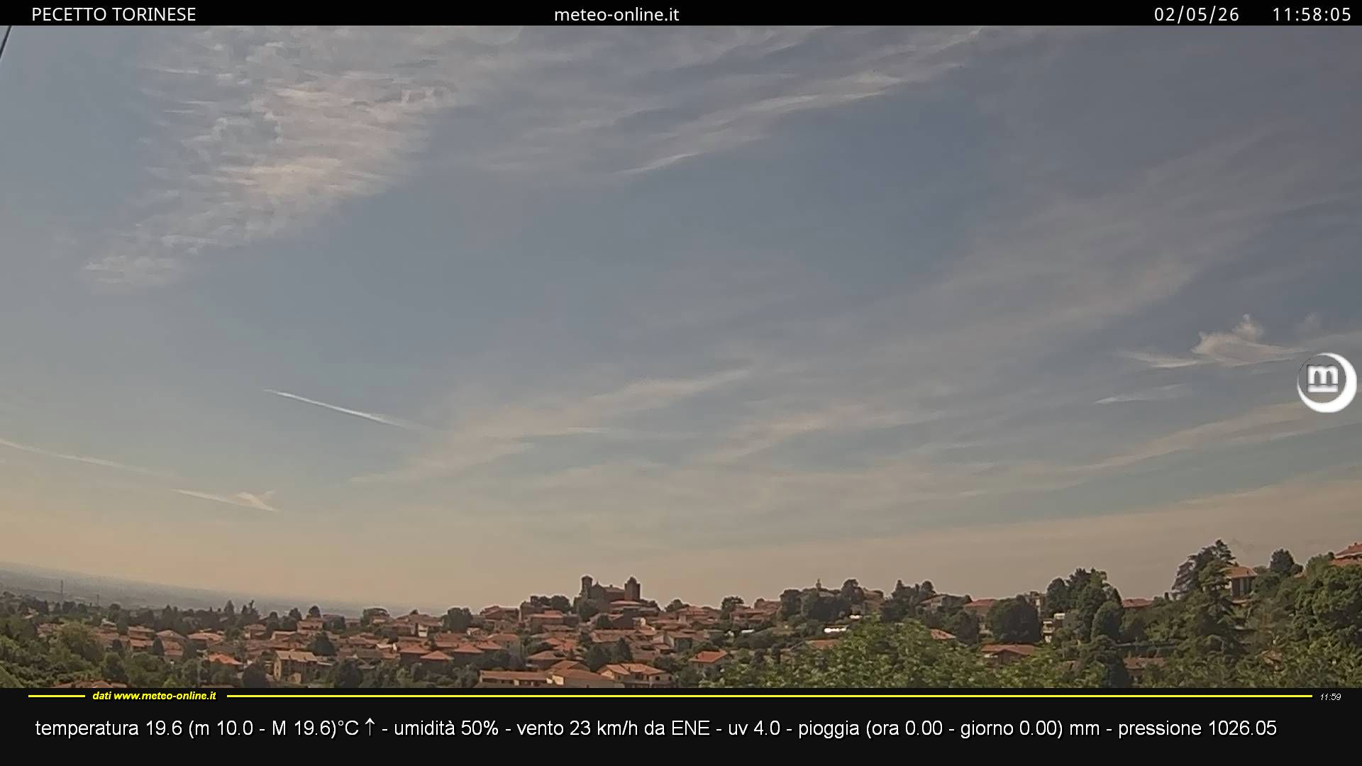 immagine della webcam nei dintorni di San Raffaele Cimena: webcam Pecetto Torinese