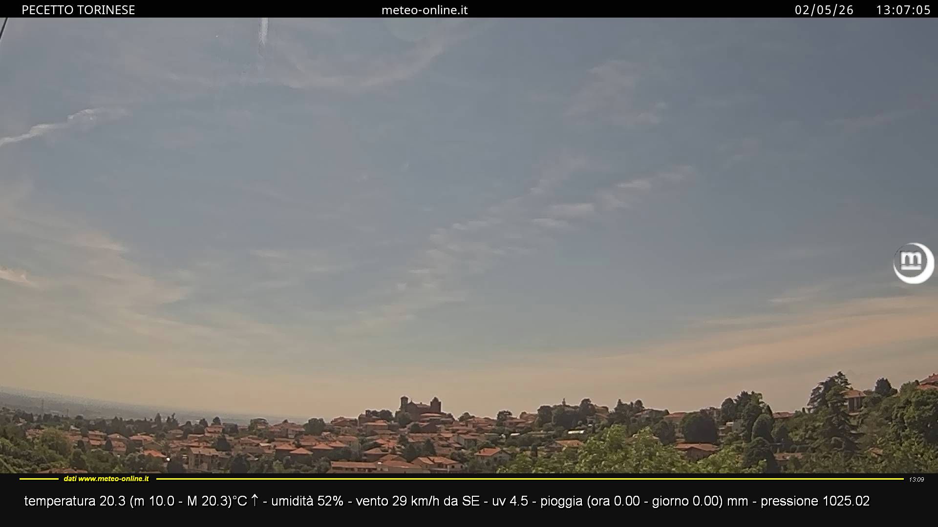 immagine della webcam nei dintorni di San Raffaele Cimena: webcam Pecetto Torinese