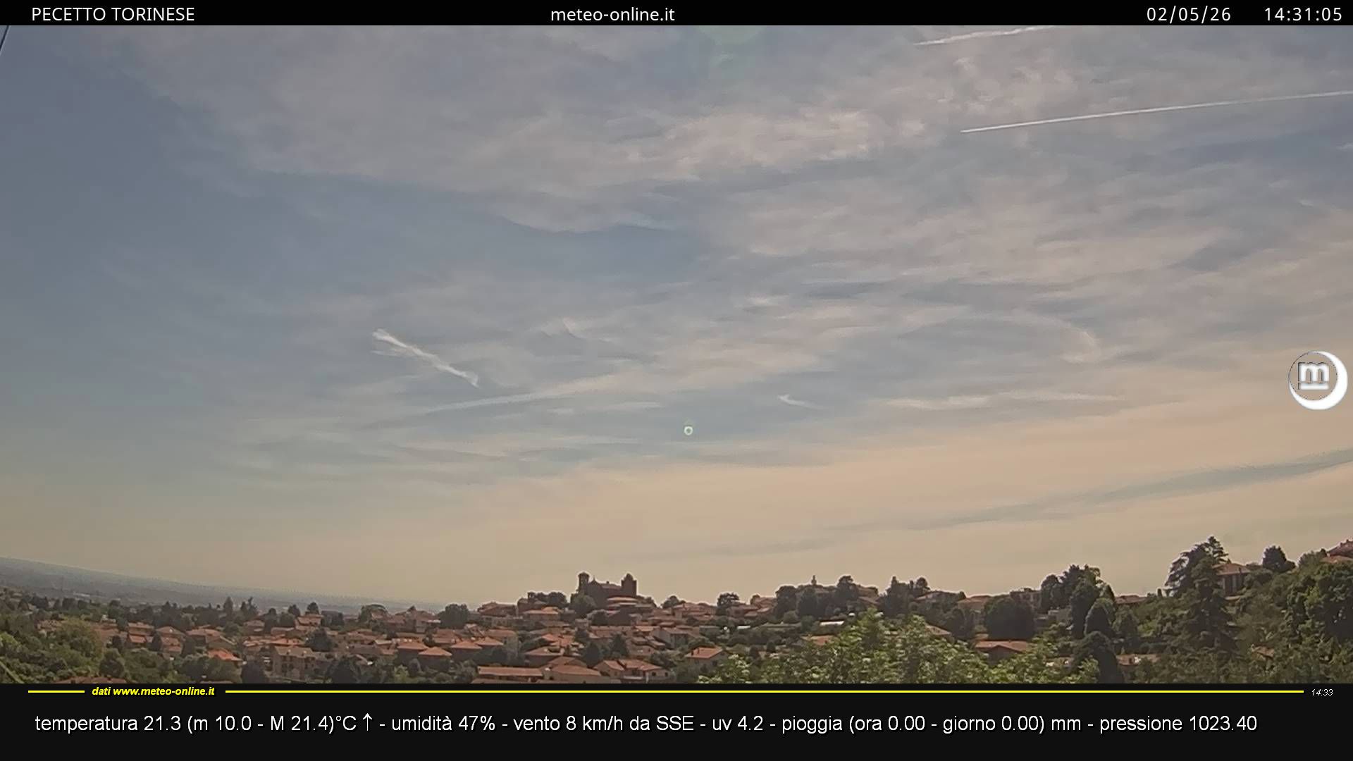 immagine della webcam nei dintorni di Baldissero Torinese: webcam Pecetto Torinese