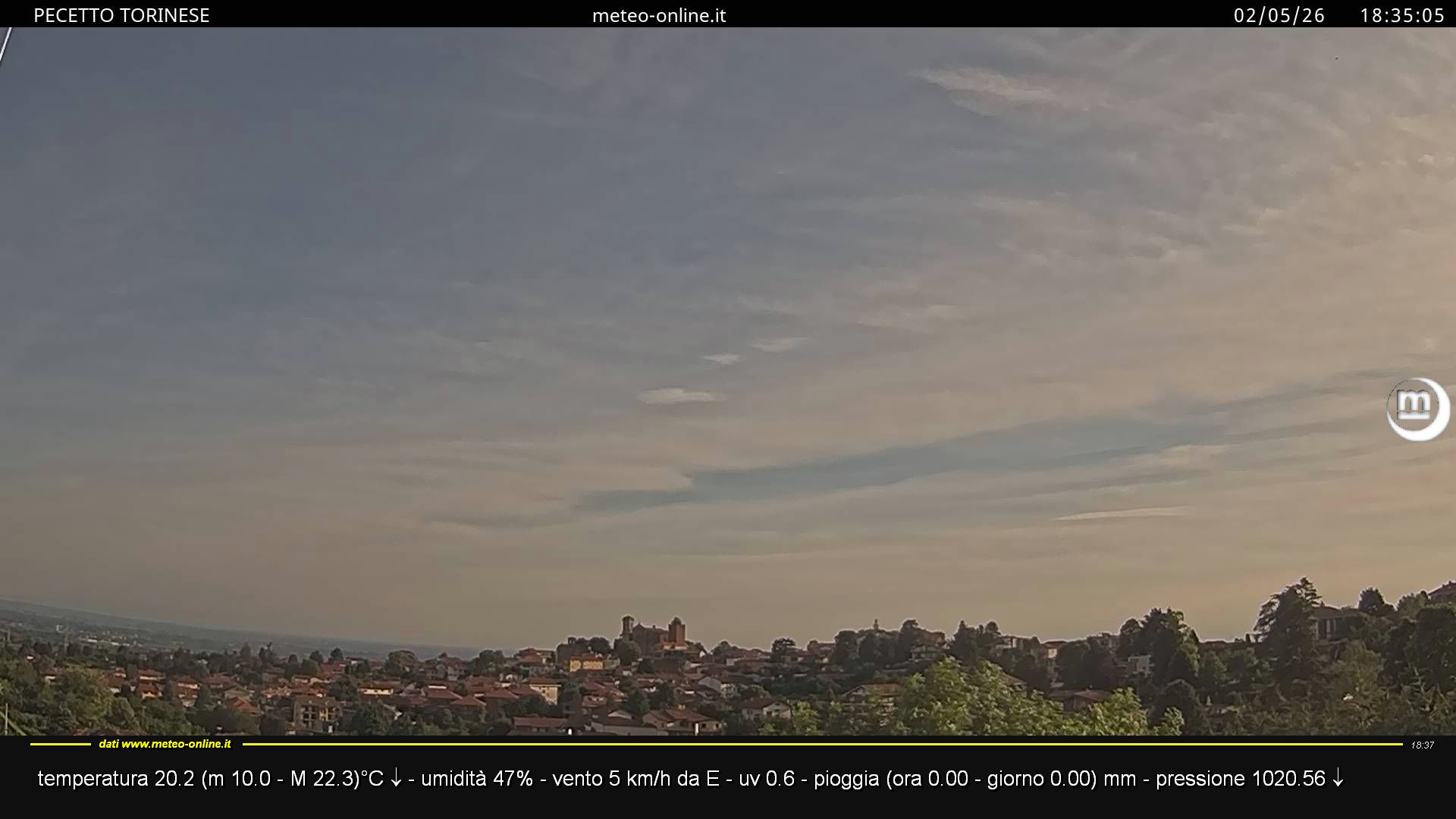 immagine della webcam nei dintorni di Torino Caselle: webcam Pecetto Torinese