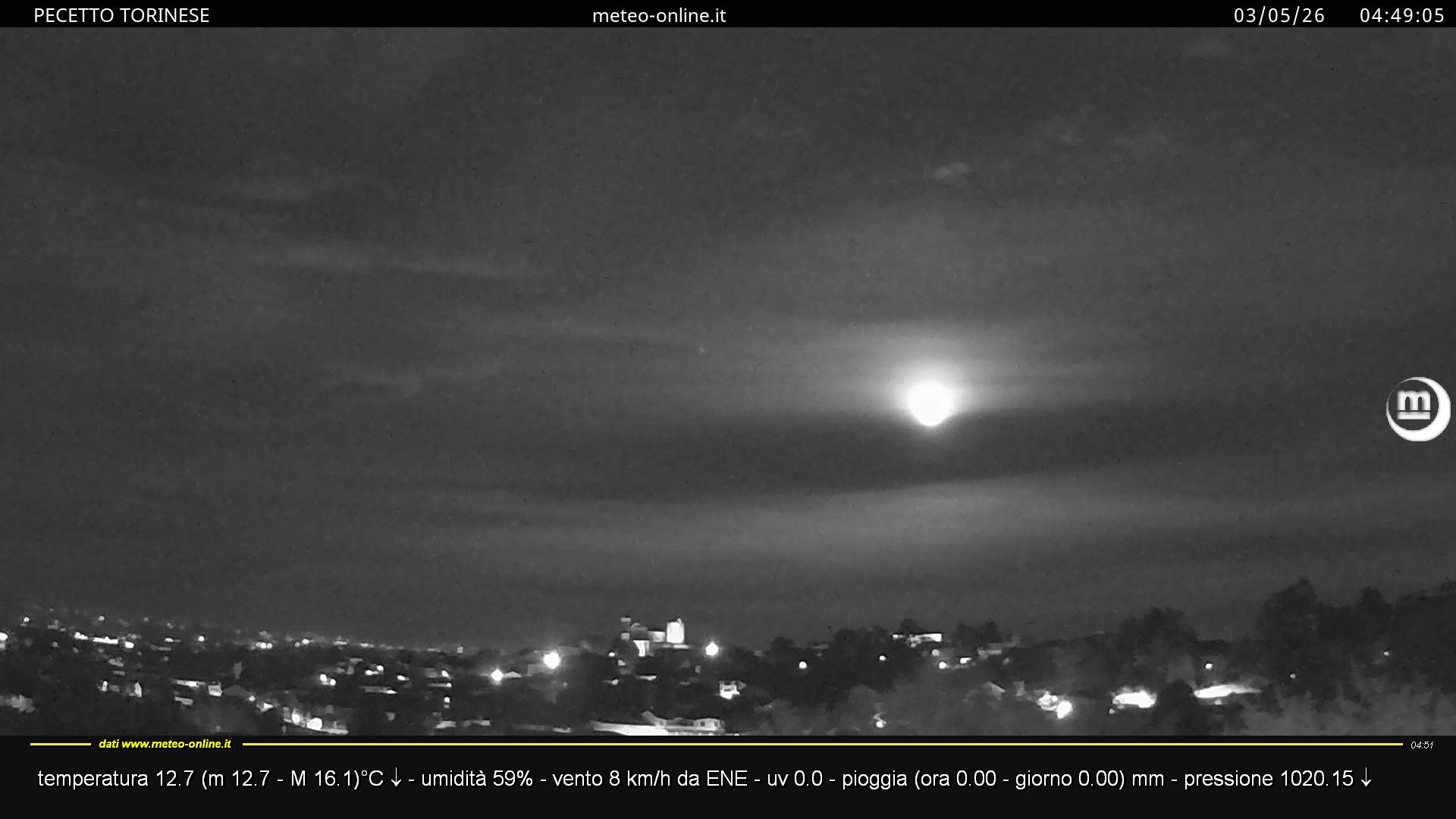 immagine della webcam nei dintorni di San Raffaele Cimena: webcam Pecetto Torinese