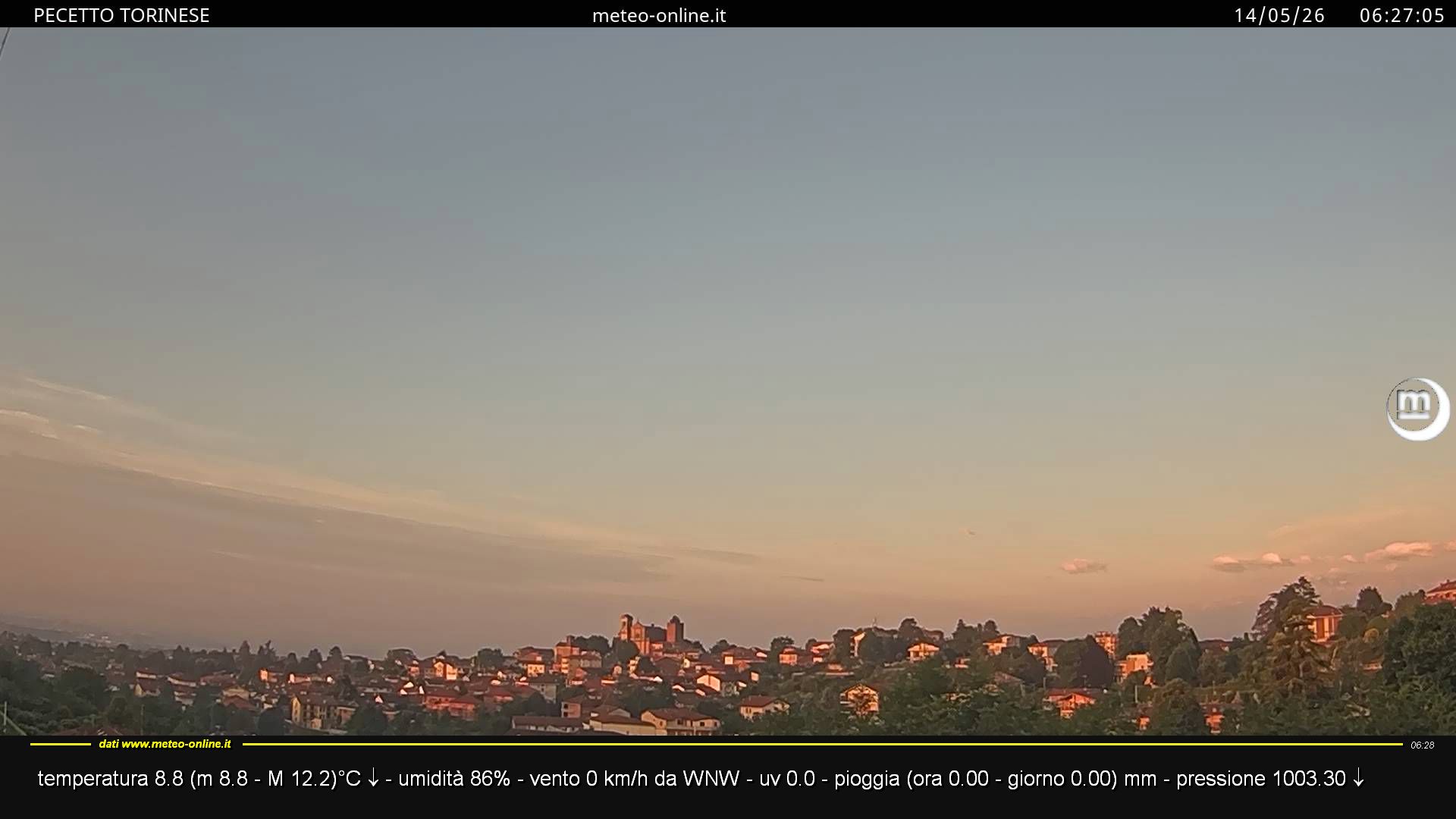 immagine della webcam nei dintorni di Carmagnola: webcam Pecetto Torinese