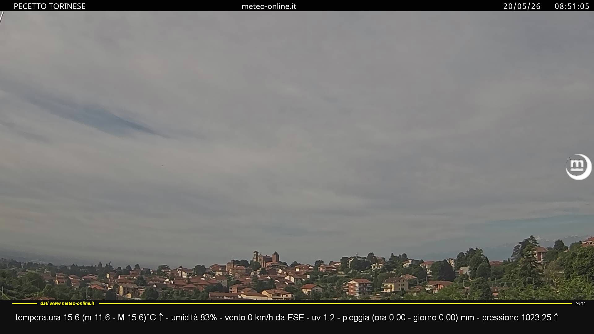 immagine della webcam nei dintorni di Torino: webcam Pecetto Torinese