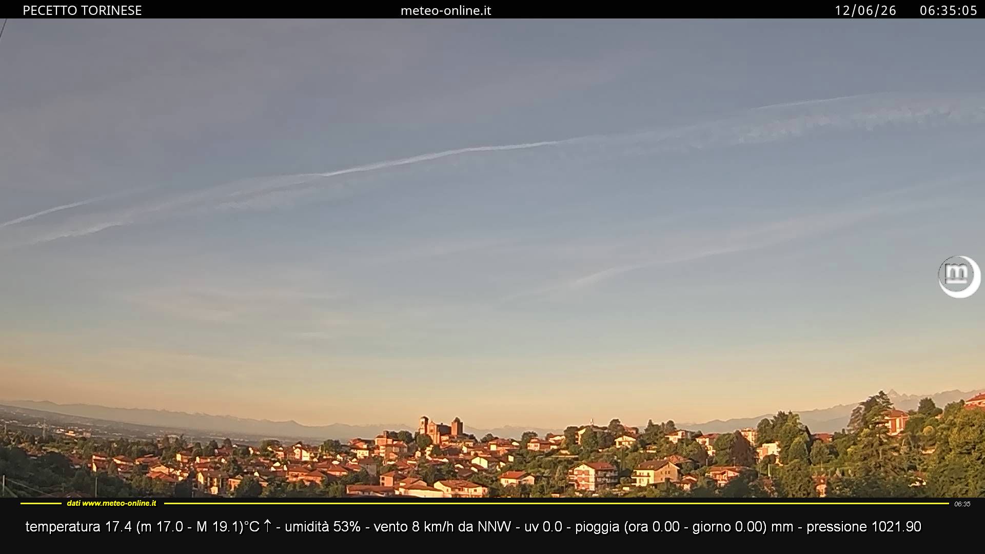 immagine della webcam nei dintorni di Torino: webcam Pecetto Torinese