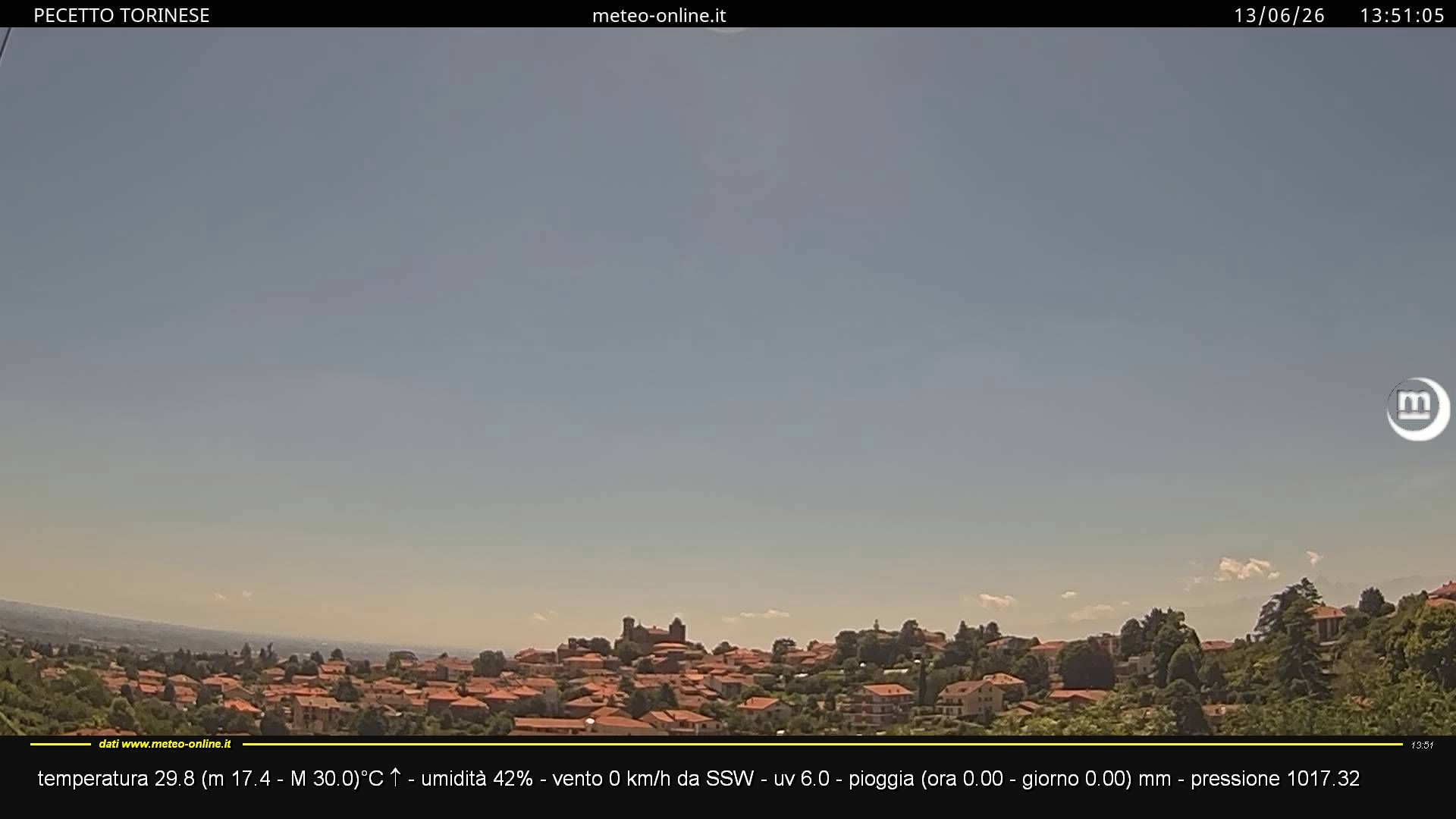 immagine della webcam nei dintorni di Torino: webcam Pecetto Torinese