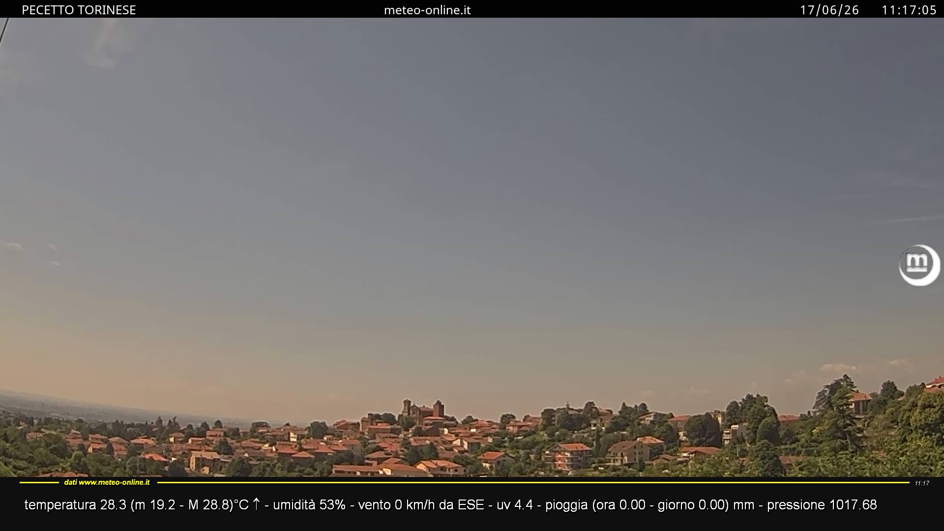 immagine della webcam nei dintorni di Torino Caselle: webcam Pecetto Torinese