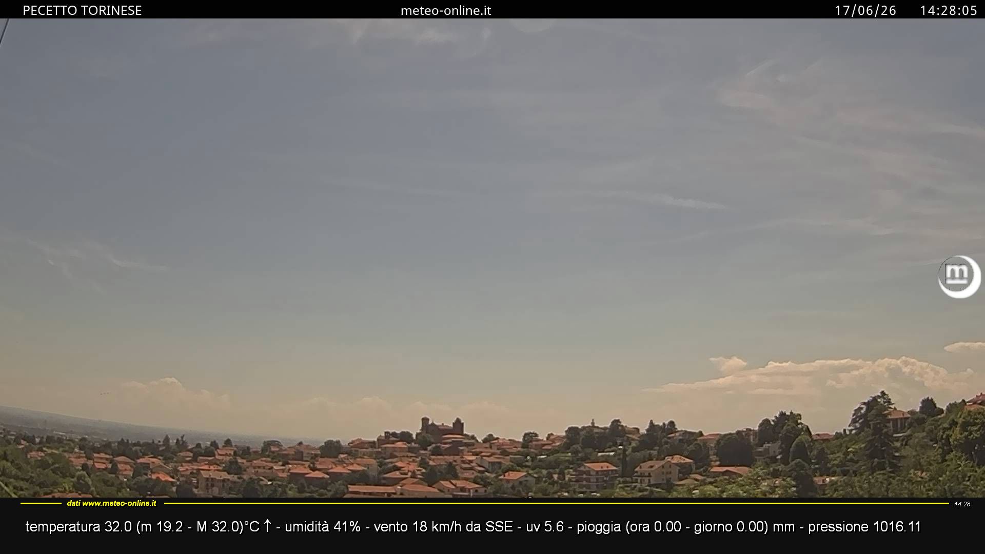 immagine della webcam nei dintorni di San Raffaele Cimena: webcam Pecetto Torinese