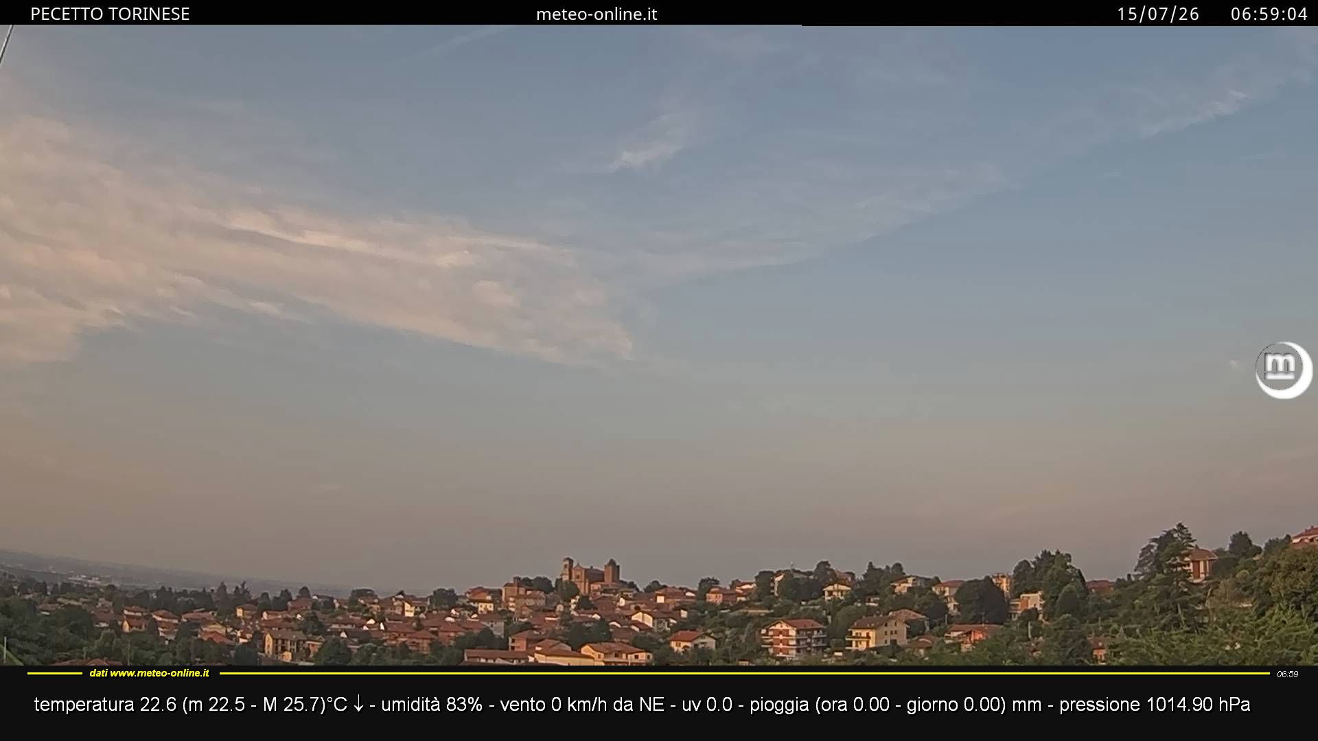 immagine della webcam nei dintorni di Rivoli: webcam Pecetto Torinese