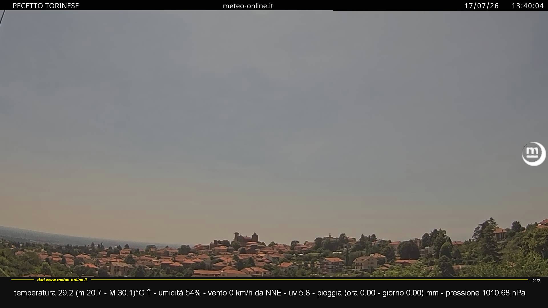 immagine della webcam nei dintorni di Grugliasco: webcam Pecetto Torinese